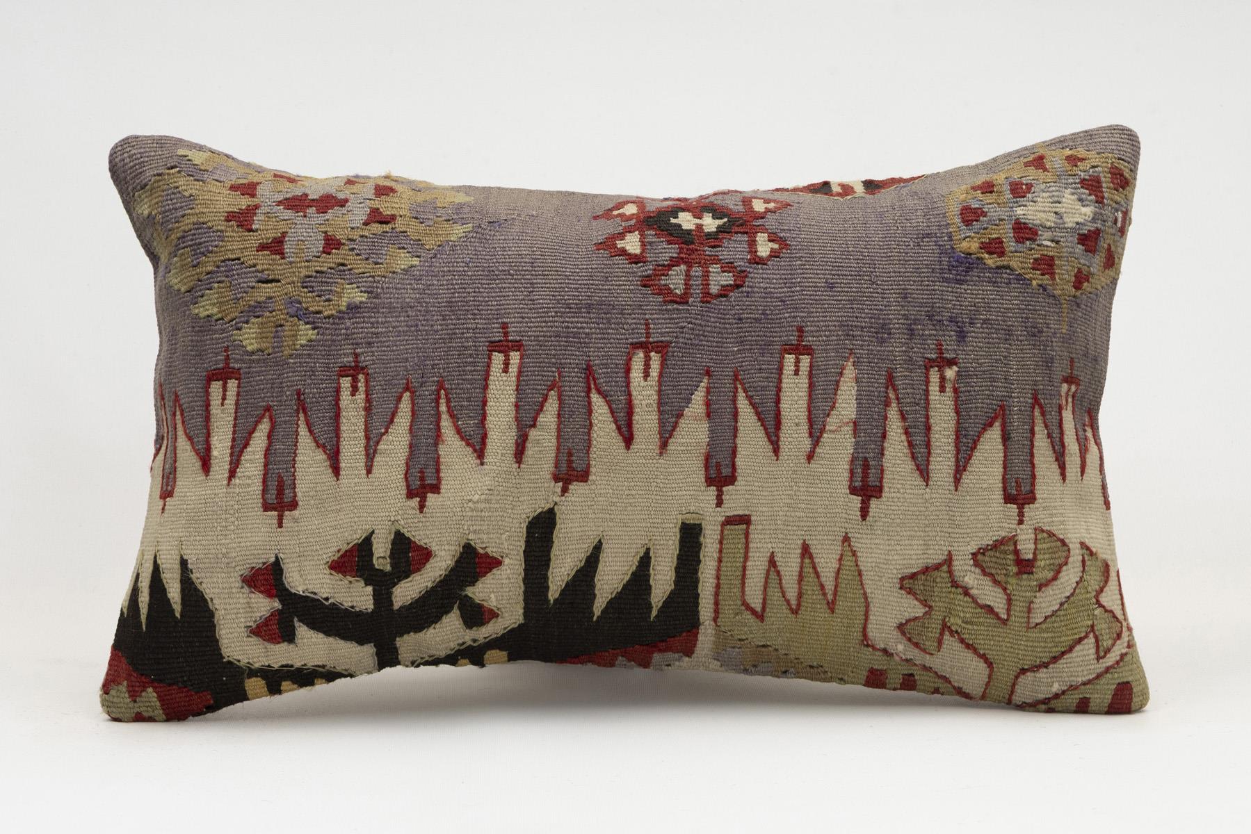 12x20 inches (30x50 cm) Kilim Pillow | KILIM WHOLESALE - Vintage Handmade Pillows - Vintage Handmade Kilim Rugs - It is 100% wool. Artistic and historical rugs. Old handwoven rugs. - Online hand woven rugs and kilim cushions sales. Shipping to a
