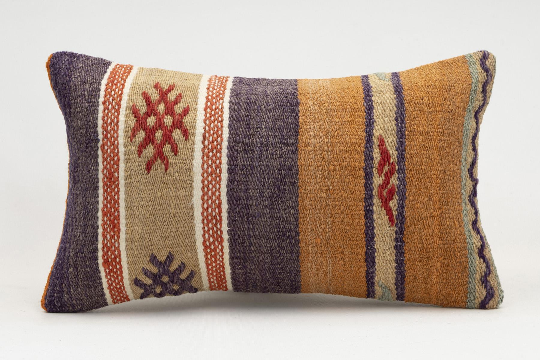 12x20 inches (30x50 cm) Kilim Pillow | KILIM WHOLESALE - Vintage Handmade Pillows - Vintage Handmade Kilim Rugs - It is 100% wool. Artistic and historical rugs. Old handwoven rugs. - Online hand woven rugs and kilim cushions sales. Shipping to a