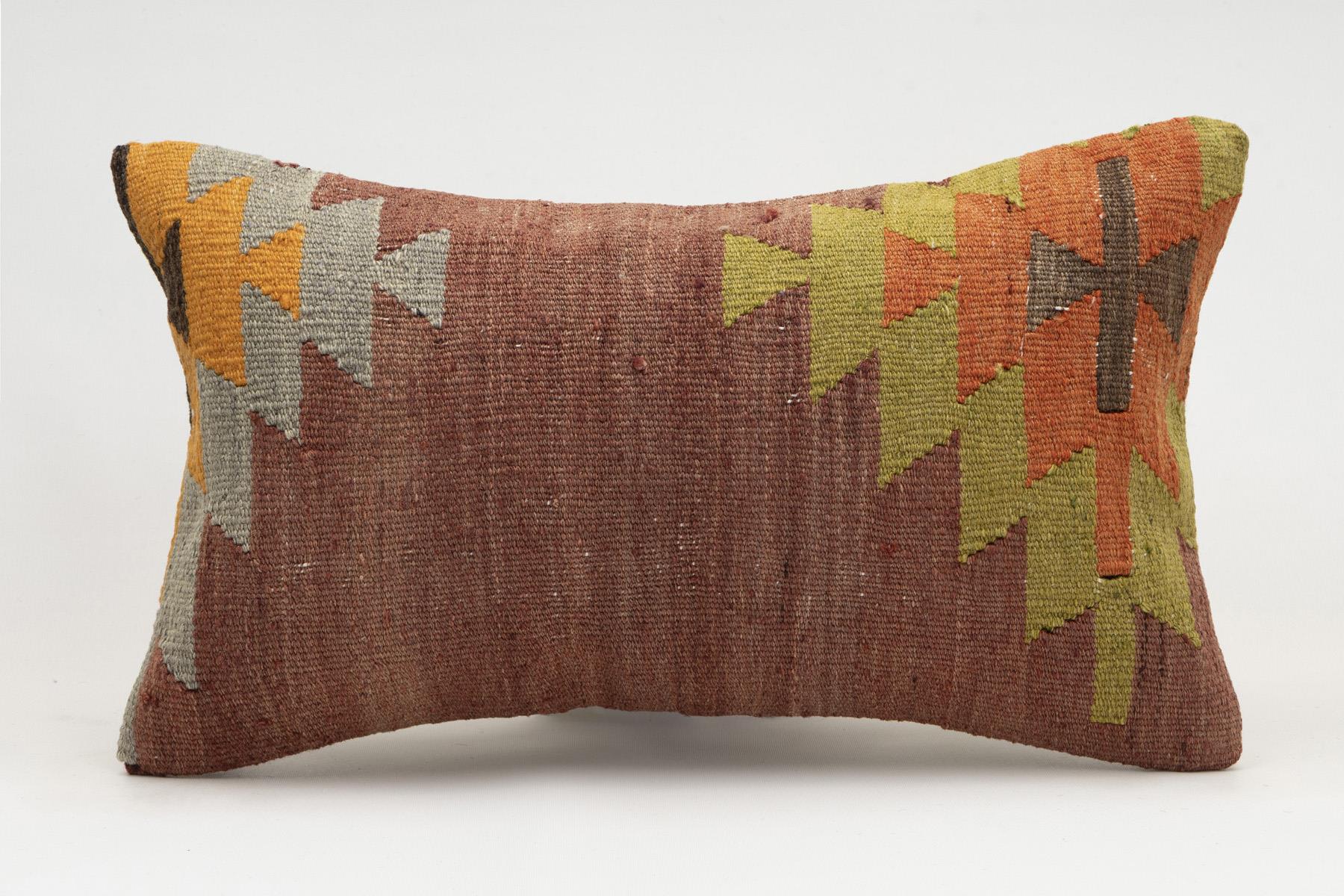 12x20 inches (30x50 cm) Kilim Pillow | KILIM WHOLESALE - Vintage Handmade Pillows - Vintage Handmade Kilim Rugs - It is 100% wool. Artistic and historical rugs. Old handwoven rugs. - Online hand woven rugs and kilim cushions sales. Shipping to a