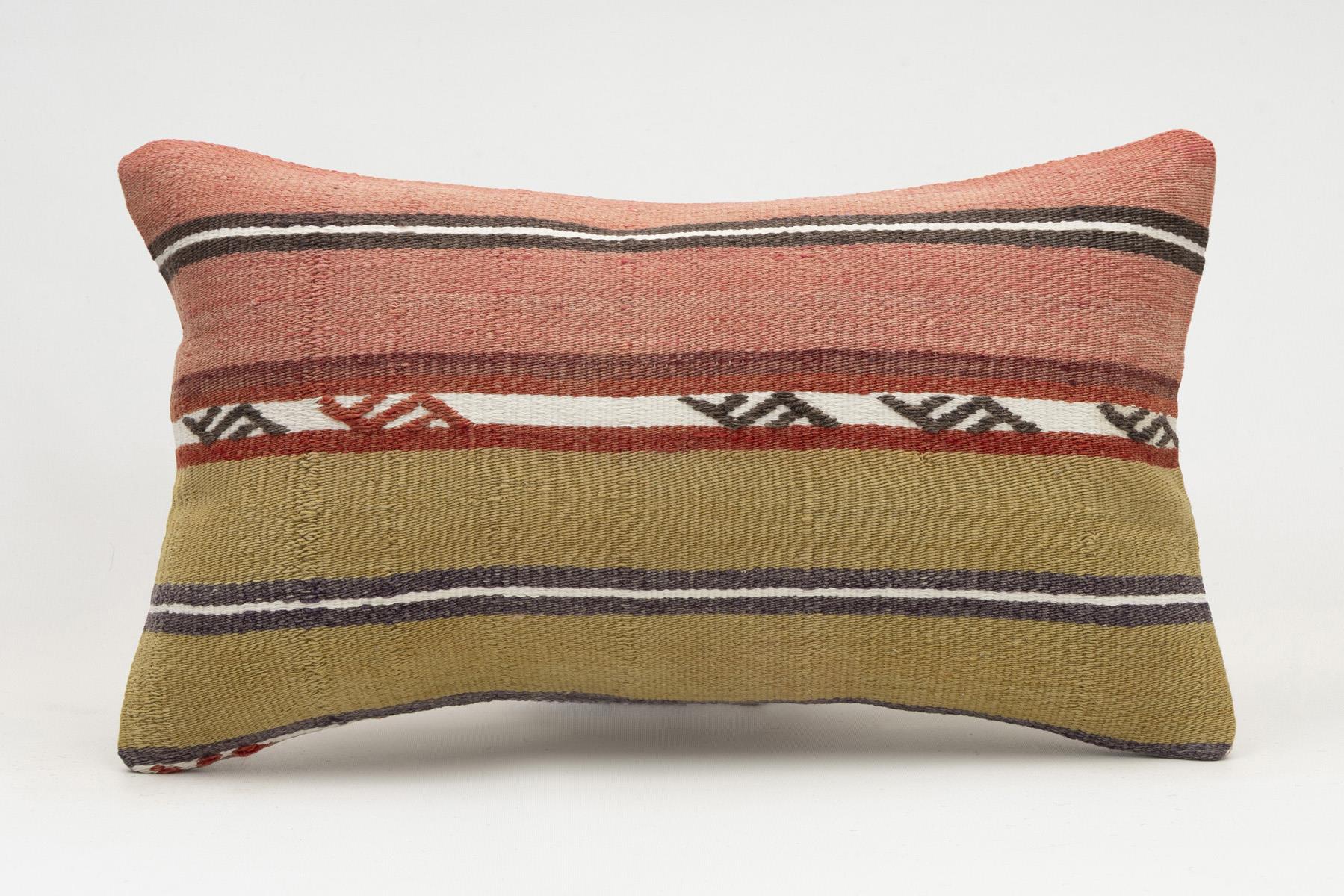 12x20 inches (30x50 cm) Kilim Pillow | KILIM WHOLESALE - Vintage Handmade Pillows - Vintage Handmade Kilim Rugs - It is 100% wool. Artistic and historical rugs. Old handwoven rugs. - Online hand woven rugs and kilim cushions sales. Shipping to a