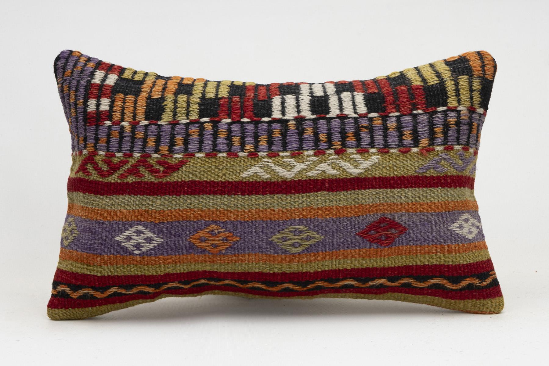 12x20 inches (30x50 cm) Kilim Pillow | KILIM WHOLESALE - Vintage Handmade Pillows - Vintage Handmade Kilim Rugs - It is 100% wool. Artistic and historical rugs. Old handwoven rugs. - Online hand woven rugs and kilim cushions sales. Shipping to a