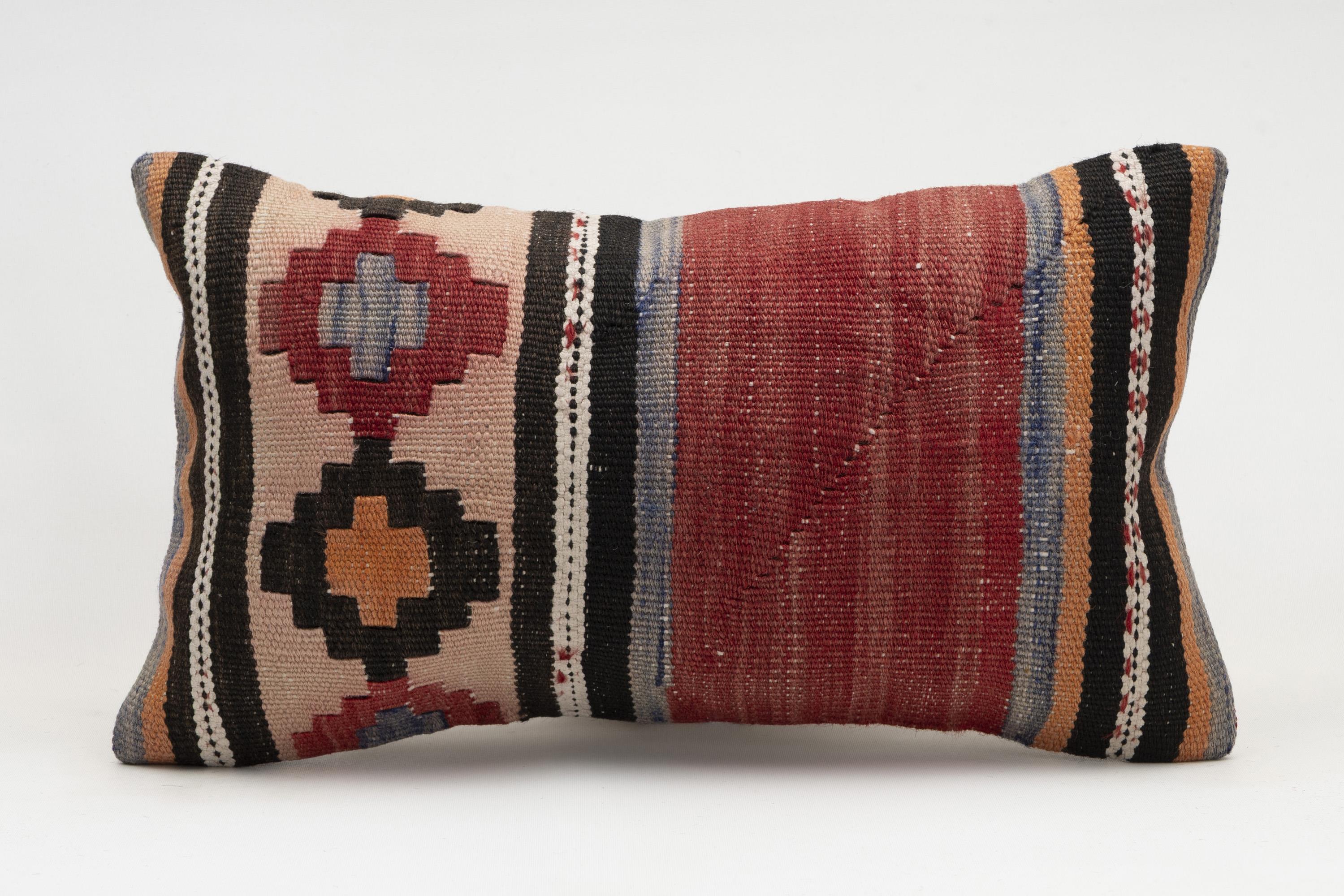 12x20 inches (30x50 cm) Kilim Pillow | KILIM WHOLESALE - Vintage Handmade Pillows - Vintage Handmade Kilim Rugs - It is 100% wool. Artistic and historical rugs. Old handwoven rugs. - Online hand woven rugs and kilim cushions sales. Shipping to a