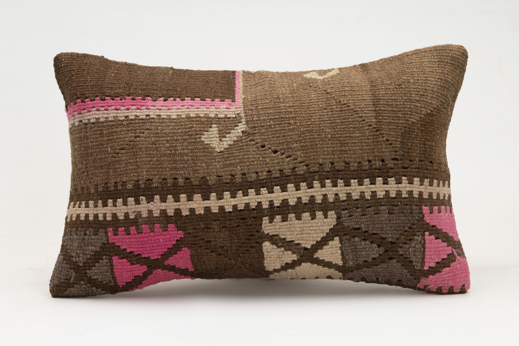 12x20 inches (30x50 cm) Kilim Pillow | KILIM WHOLESALE - Vintage Handmade Pillows - Vintage Handmade Kilim Rugs - It is 100% wool. Artistic and historical rugs. Old handwoven rugs. - Online hand woven rugs and kilim cushions sales. Shipping to a