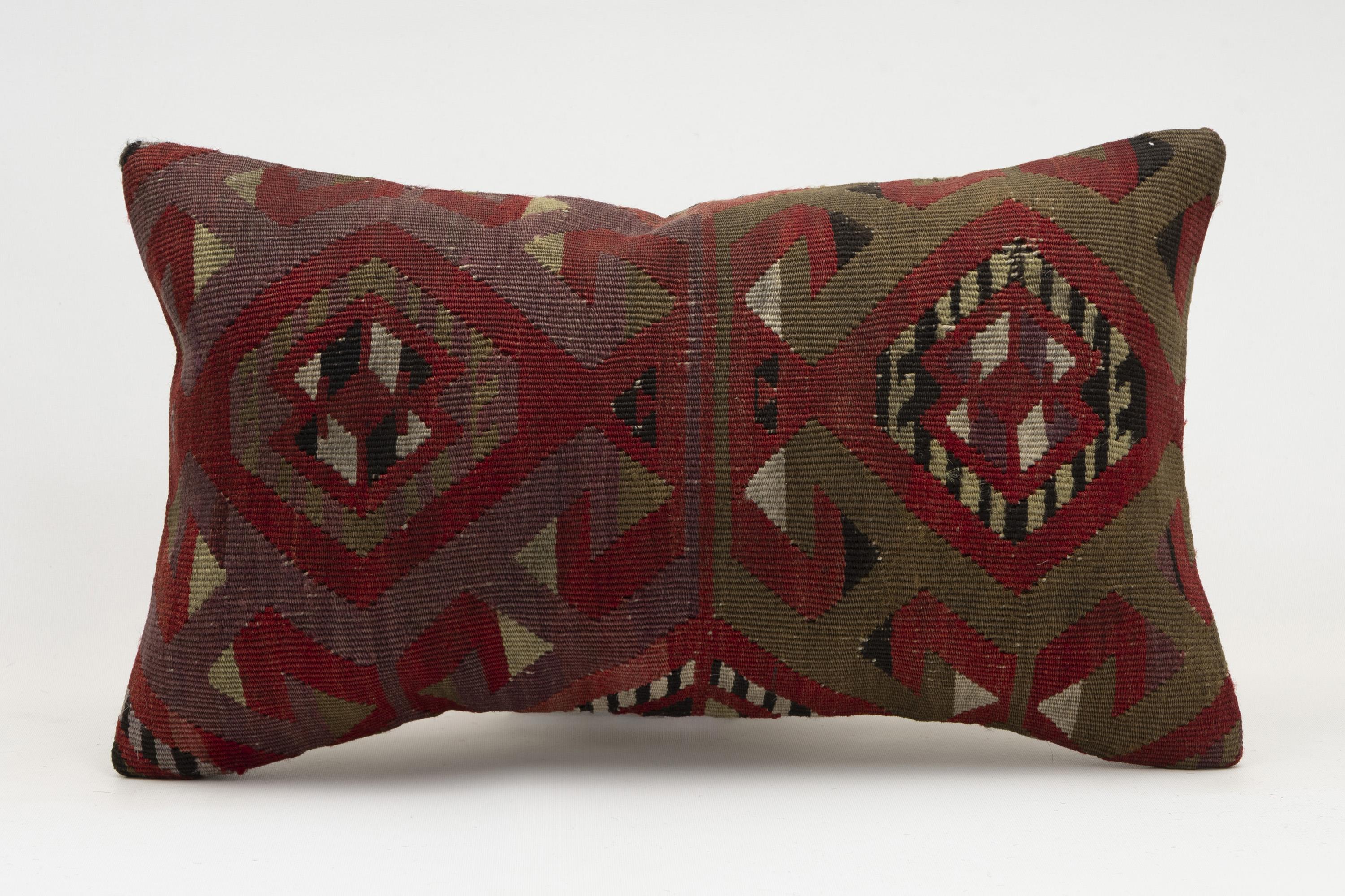 12x20 inches (30x50 cm) Kilim Pillow | KILIM WHOLESALE - Vintage Handmade Pillows - Vintage Handmade Kilim Rugs - It is 100% wool. Artistic and historical rugs. Old handwoven rugs. - Online hand woven rugs and kilim cushions sales. Shipping to a