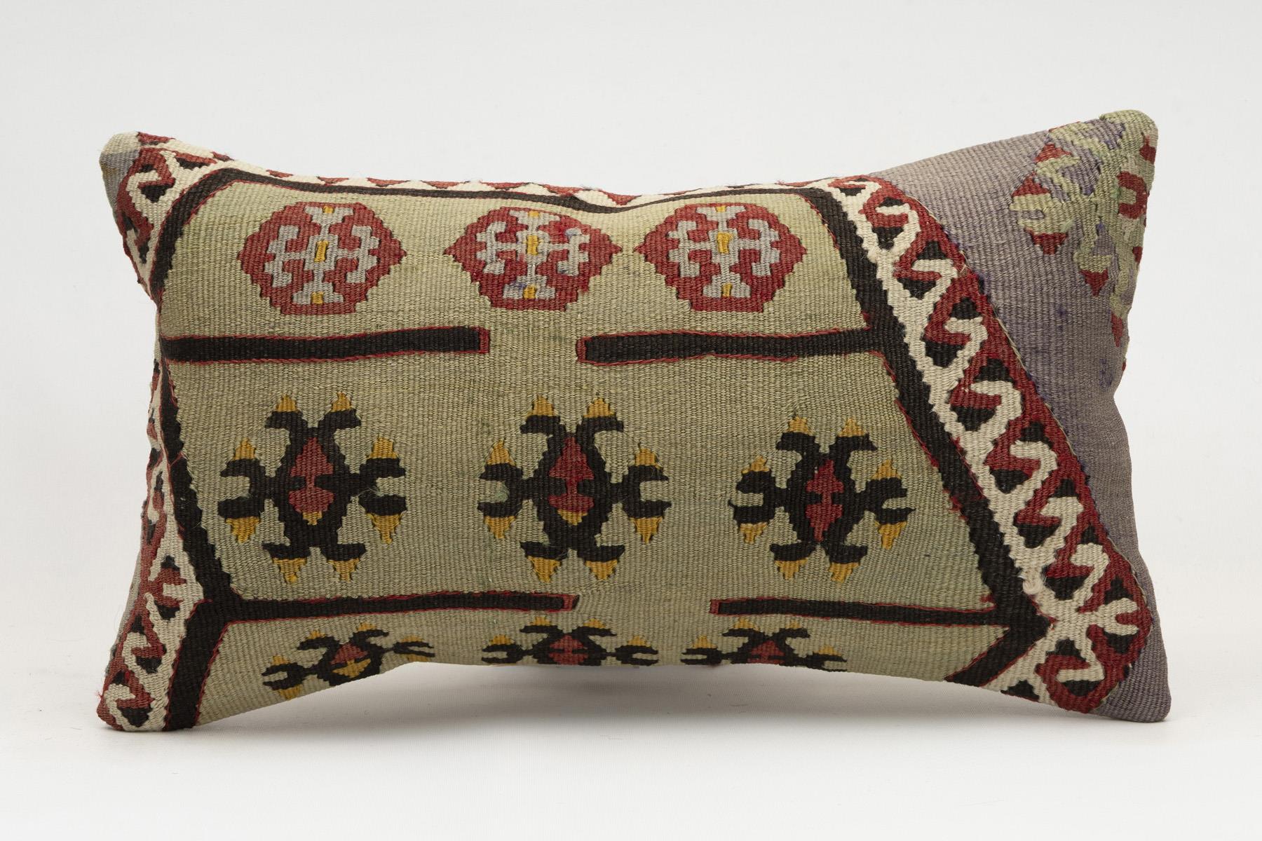 12x20 inches (30x50 cm) Kilim Pillow | KILIM WHOLESALE - Vintage Handmade Pillows - Vintage Handmade Kilim Rugs - It is 100% wool. Artistic and historical rugs. Old handwoven rugs. - Online hand woven rugs and kilim cushions sales. Shipping to a