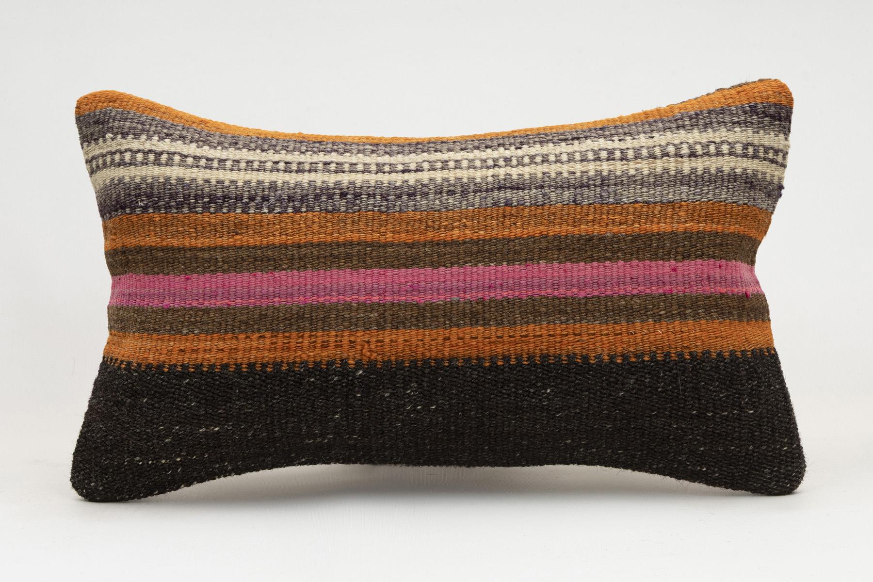 12x20 inches (30x50 cm) Kilim Pillow | KILIM WHOLESALE - Vintage Handmade Pillows - Vintage Handmade Kilim Rugs - It is 100% wool. Artistic and historical rugs. Old handwoven rugs. - Online hand woven rugs and kilim cushions sales. Shipping to a