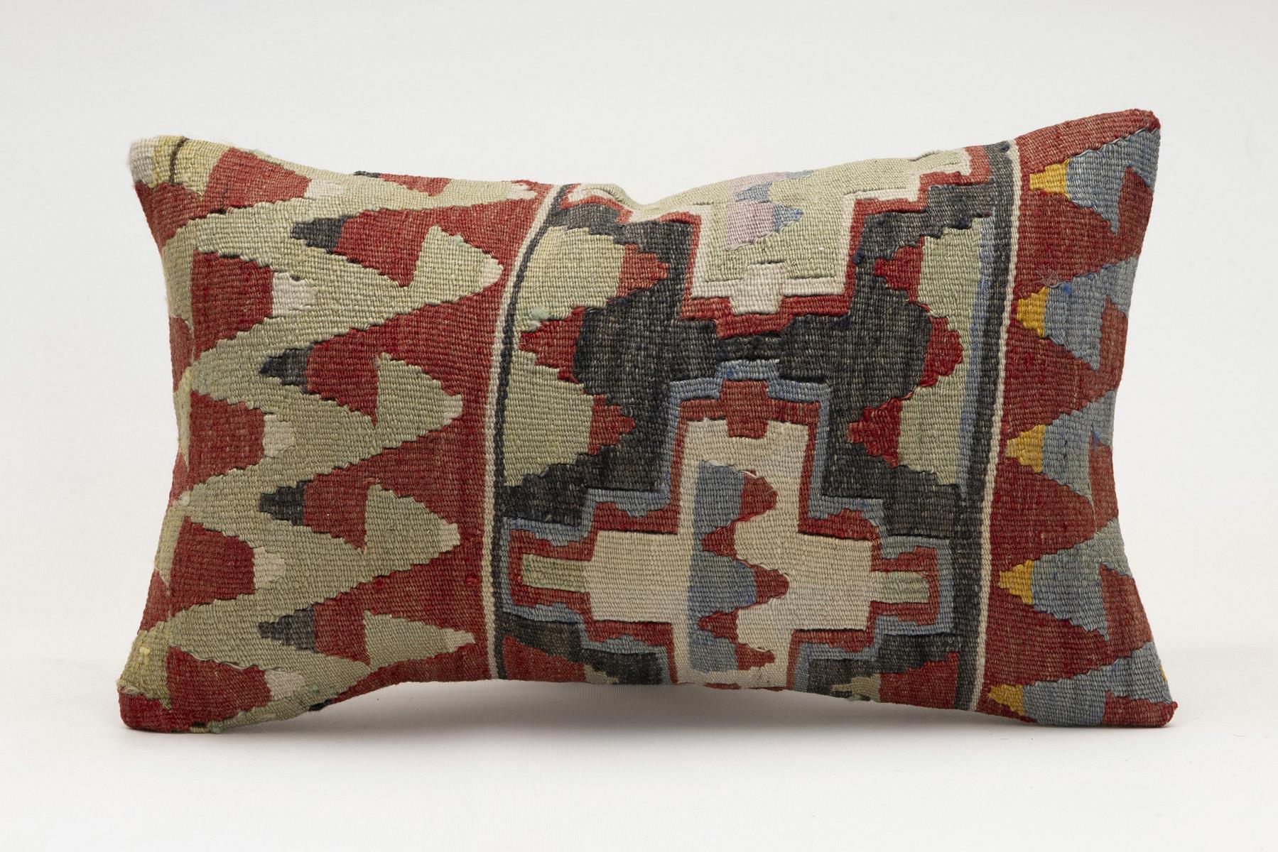 12x20 inches (30x50 cm) Kilim Pillow | KILIM WHOLESALE - Vintage Handmade Pillows - Vintage Handmade Kilim Rugs - It is 100% wool. Artistic and historical rugs. Old handwoven rugs. - Online hand woven rugs and kilim cushions sales. Shipping to a