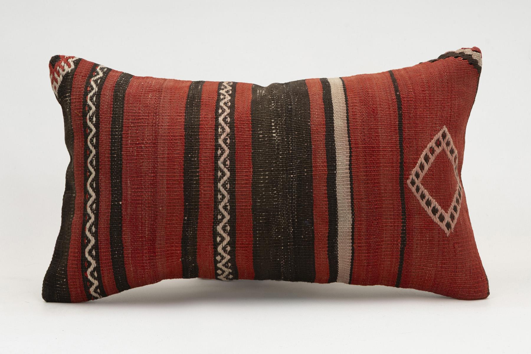 12x20 inches (30x50 cm) Kilim Pillow | KILIM WHOLESALE - Vintage Handmade Pillows - Vintage Handmade Kilim Rugs - It is 100% wool. Artistic and historical rugs. Old handwoven rugs. - Online hand woven rugs and kilim cushions sales. Shipping to a