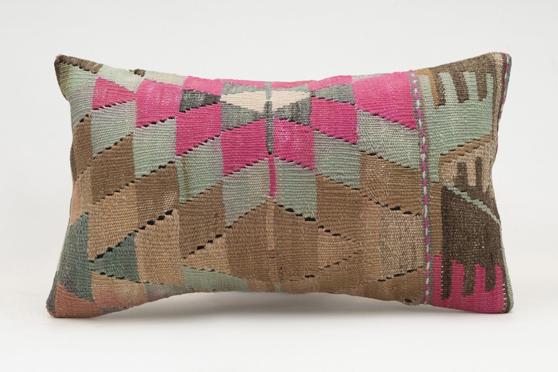 12x20 inches (30x50 cm) Kilim Pillow | KILIM WHOLESALE - Vintage Handmade Pillows - Vintage Handmade Kilim Rugs - It is 100% wool. Artistic and historical rugs. Old handwoven rugs. - Online hand woven rugs and kilim cushions sales. Shipping to a