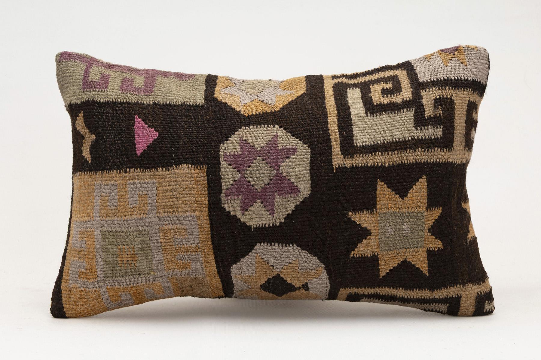 12x20 inches (30x50 cm) Kilim Pillow | KILIM WHOLESALE - Vintage Handmade Pillows - Vintage Handmade Kilim Rugs - It is 100% wool. Artistic and historical rugs. Old handwoven rugs. - Online hand woven rugs and kilim cushions sales. Shipping to a