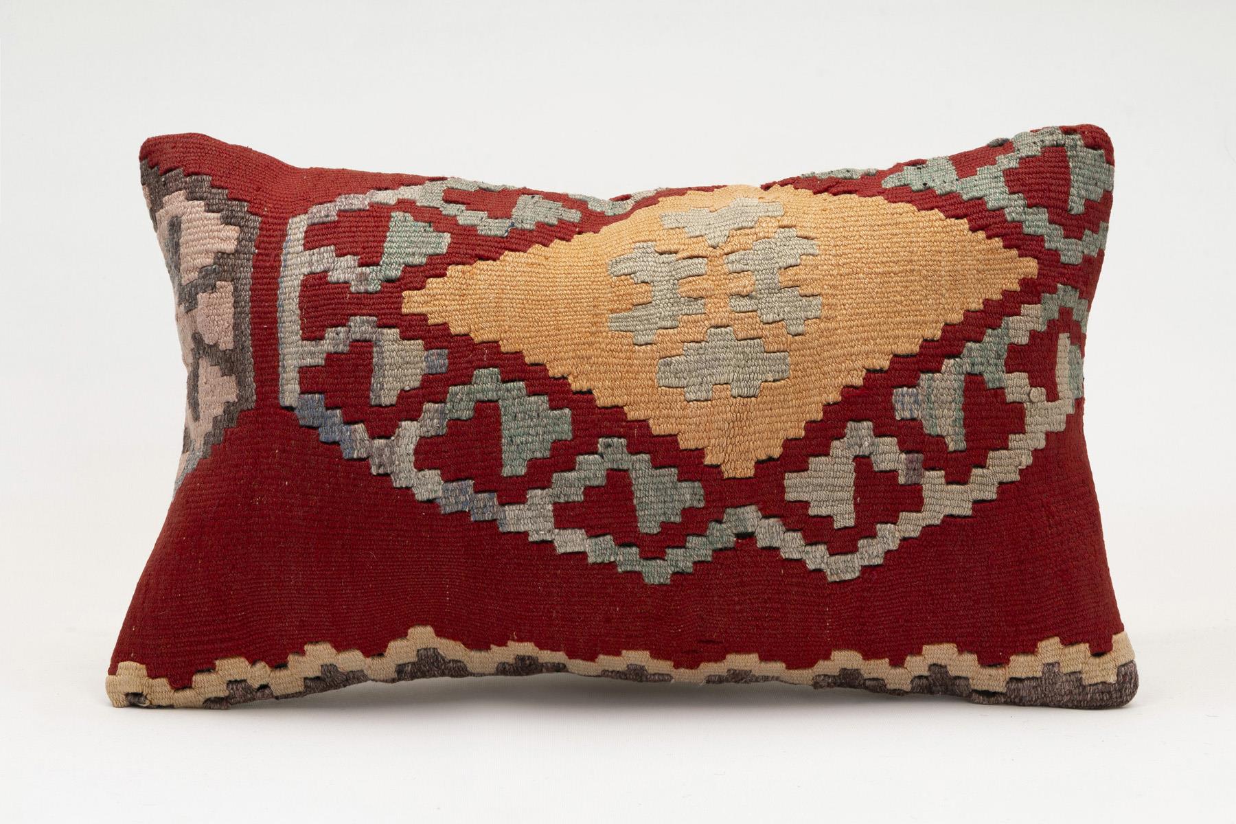 12x20 inches (30x50 cm) Kilim Pillow | KILIM WHOLESALE - Vintage Handmade Pillows - Vintage Handmade Kilim Rugs - It is 100% wool. Artistic and historical rugs. Old handwoven rugs. - Online hand woven rugs and kilim cushions sales. Shipping to a