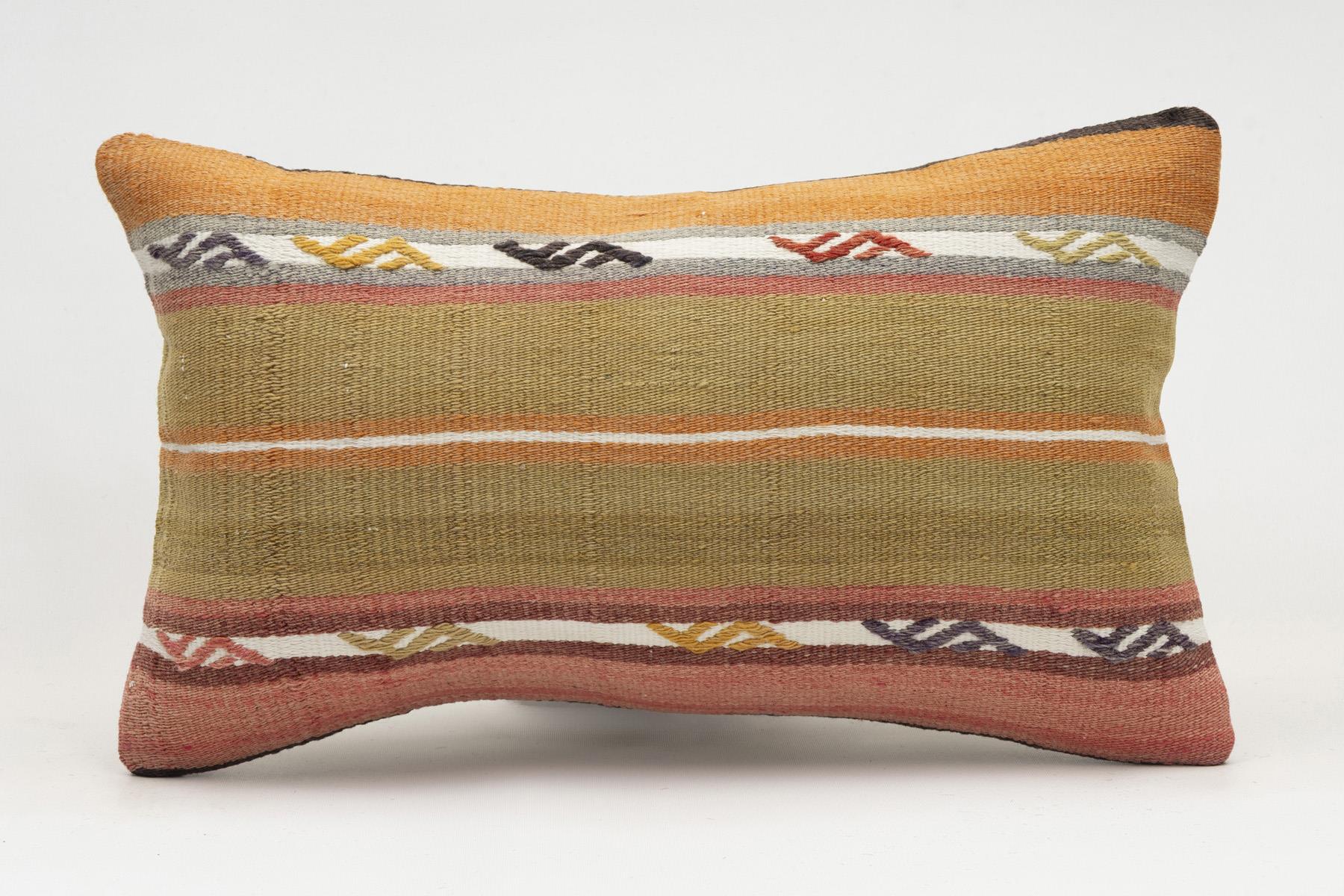 12x20 inches (30x50 cm) Kilim Pillow | KILIM WHOLESALE - Vintage Handmade Pillows - Vintage Handmade Kilim Rugs - It is 100% wool. Artistic and historical rugs. Old handwoven rugs. - Online hand woven rugs and kilim cushions sales. Shipping to a