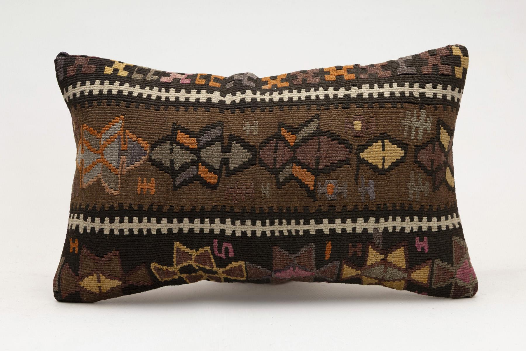 12x20 inches (30x50 cm) Kilim Pillow | KILIM WHOLESALE - Vintage Handmade Pillows - Vintage Handmade Kilim Rugs - It is 100% wool. Artistic and historical rugs. Old handwoven rugs. - Online hand woven rugs and kilim cushions sales. Shipping to a