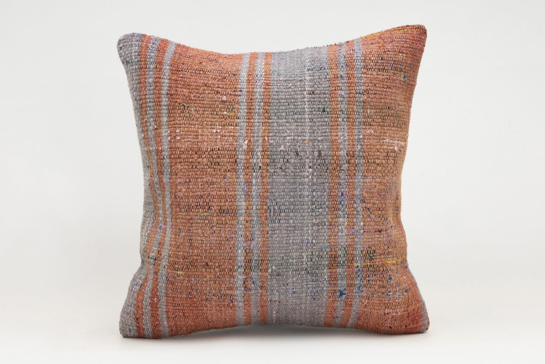 16x16 inches (40x40 cm) Kilim Pillow | KILIM WHOLESALE - Vintage Handmade Pillows - Vintage Handmade Kilim Rugs - It is 100% wool. Artistic and historical rugs. Old handwoven rugs. - Online hand woven rugs and kilim cushions sales. Shipping to a