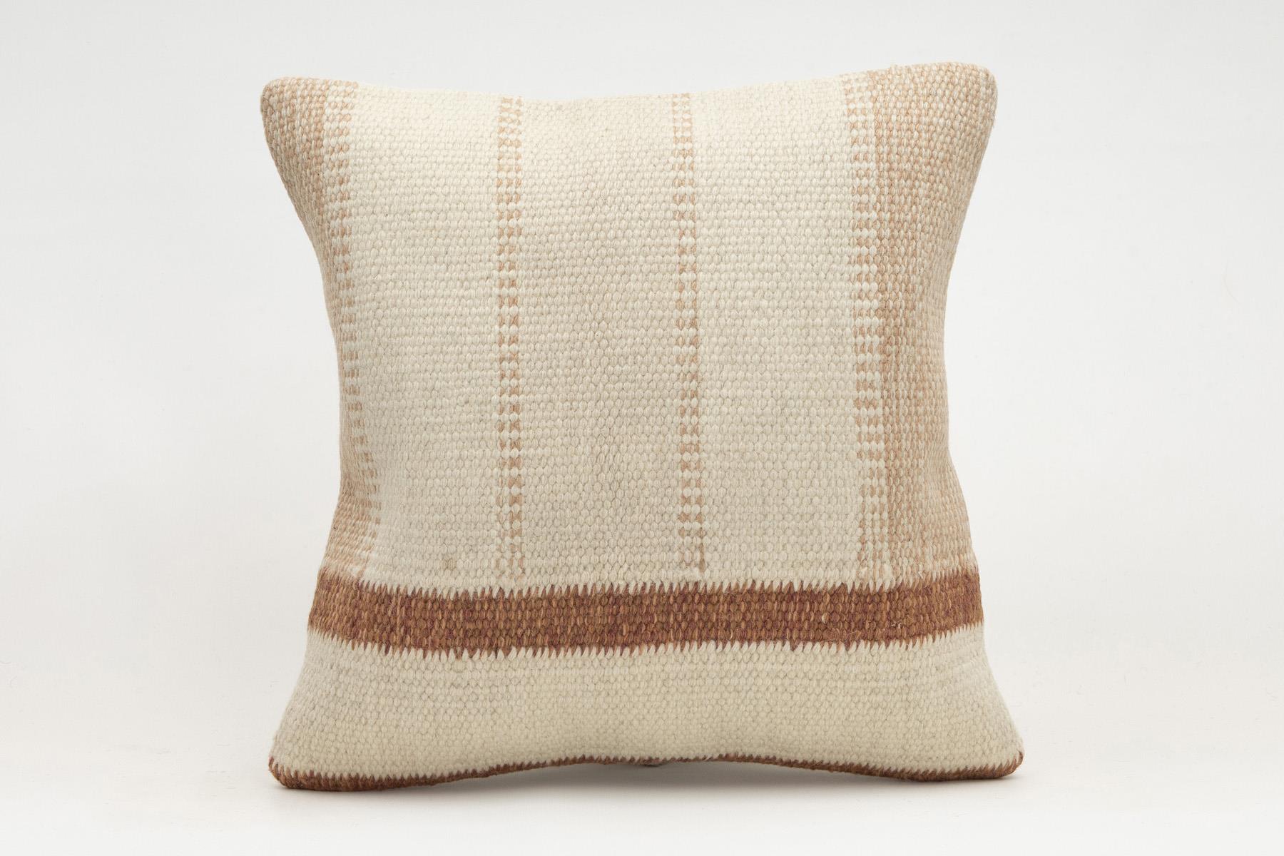 16x16 inches (40x40 cm) Kilim Pillow | KILIM WHOLESALE - Vintage Handmade Pillows - Vintage Handmade Kilim Rugs - It is 100% wool. Artistic and historical rugs. Old handwoven rugs. - Online hand woven rugs and kilim cushions sales. Shipping to a