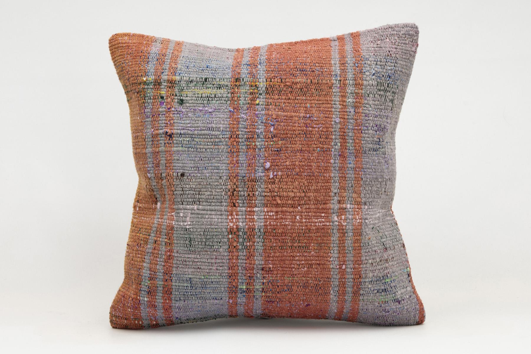 16x16 inches (40x40 cm) Kilim Pillow | KILIM WHOLESALE - Vintage Handmade Pillows - Vintage Handmade Kilim Rugs - It is 100% wool. Artistic and historical rugs. Old handwoven rugs. - Online hand woven rugs and kilim cushions sales. Shipping to a