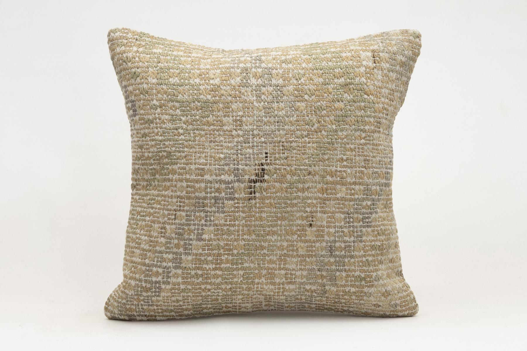 16x16 inches (40x40 cm) Kilim Pillow | KILIM WHOLESALE - Vintage Handmade Pillows - Vintage Handmade Kilim Rugs - It is 100% wool. Artistic and historical rugs. Old handwoven rugs. - Online hand woven rugs and kilim cushions sales. Shipping to a