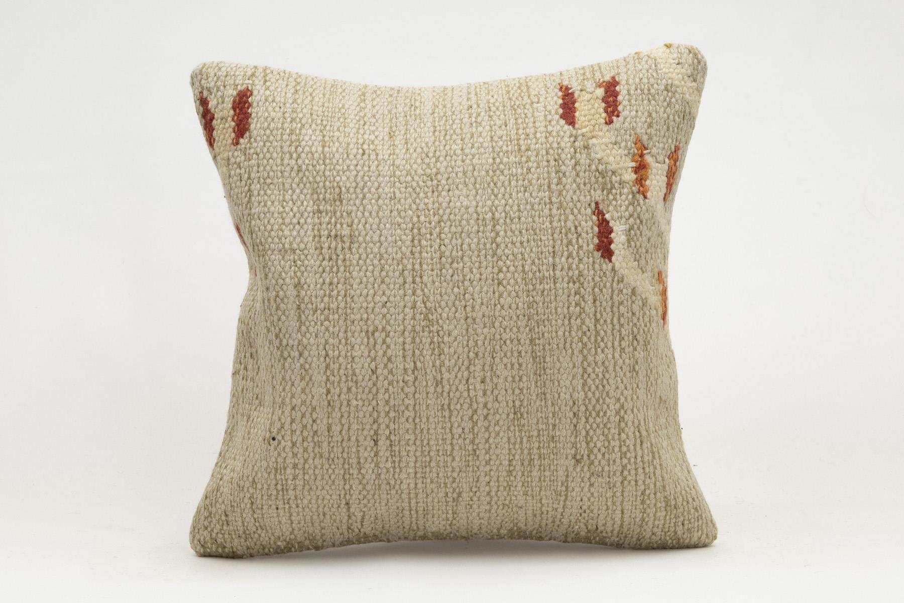 16x16 inches (40x40 cm) Kilim Pillow | KILIM WHOLESALE - Vintage Handmade Pillows - Vintage Handmade Kilim Rugs - It is 100% wool. Artistic and historical rugs. Old handwoven rugs. - Online hand woven rugs and kilim cushions sales. Shipping to a