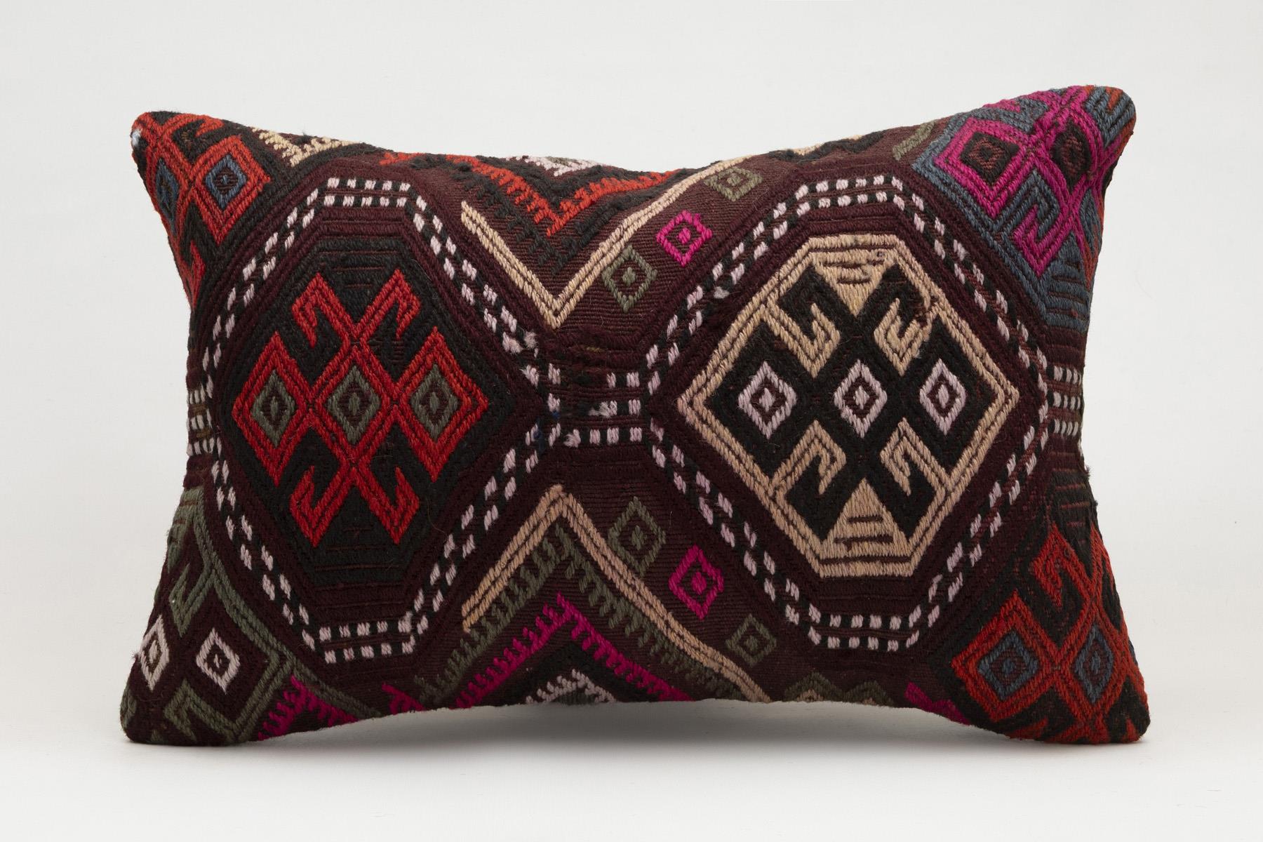 16x24 inches (40x60 cm) Kilim Pillow | KILIM WHOLESALE - Vintage Handmade Pillows - Vintage Handmade Kilim Rugs - It is 100% wool. Artistic and historical rugs. Old handwoven rugs. - Online hand woven rugs and kilim cushions sales. Shipping to a