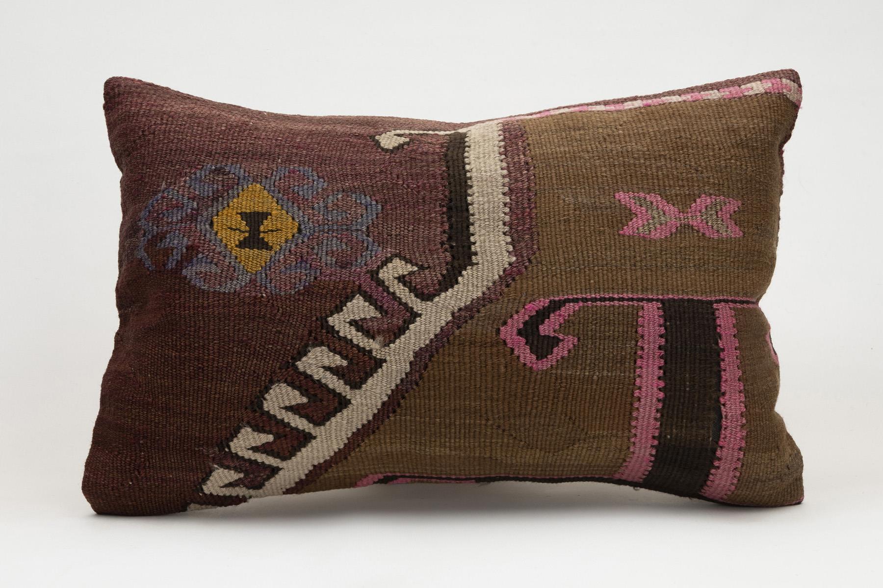 16x24 inches (40x60 cm) Kilim Pillow | KILIM WHOLESALE - Vintage Handmade Pillows - Vintage Handmade Kilim Rugs - It is 100% wool. Artistic and historical rugs. Old handwoven rugs. - Online hand woven rugs and kilim cushions sales. Shipping to a