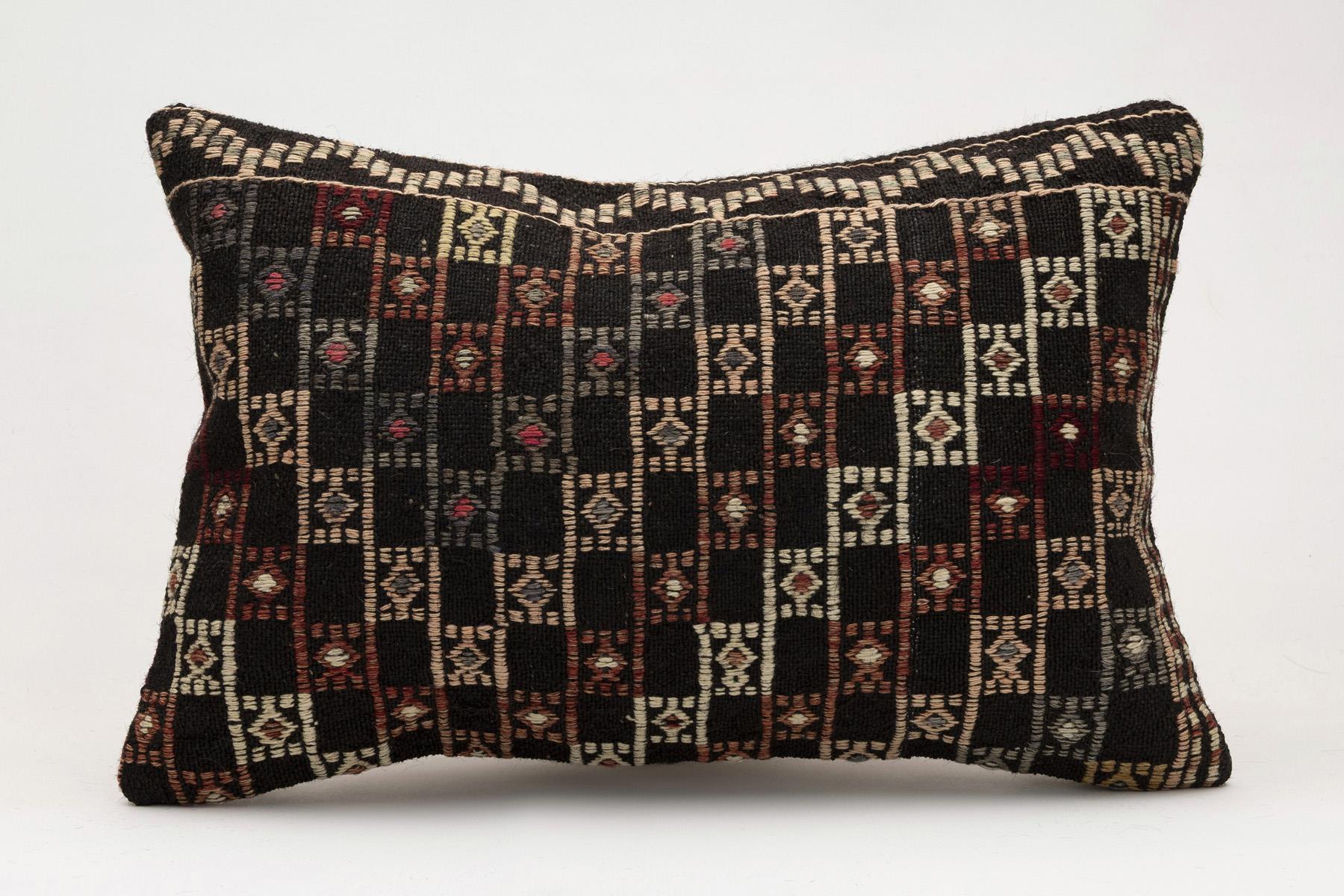 16x24 inches (40x60 cm) Kilim Pillow | KILIM WHOLESALE - Vintage Handmade Pillows - Vintage Handmade Kilim Rugs - It is 100% wool. Artistic and historical rugs. Old handwoven rugs. - Online hand woven rugs and kilim cushions sales. Shipping to a