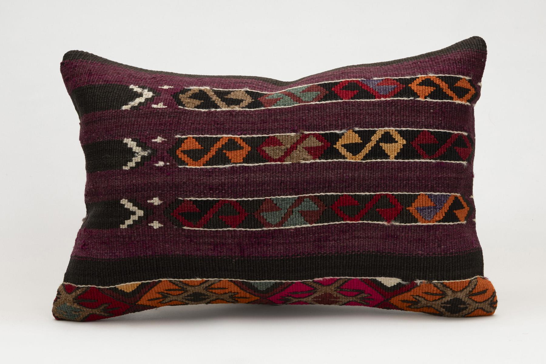 16x24 inches (40x60 cm) Kilim Pillow | KILIM WHOLESALE - Vintage Handmade Pillows - Vintage Handmade Kilim Rugs - It is 100% wool. Artistic and historical rugs. Old handwoven rugs. - Online hand woven rugs and kilim cushions sales. Shipping to a
