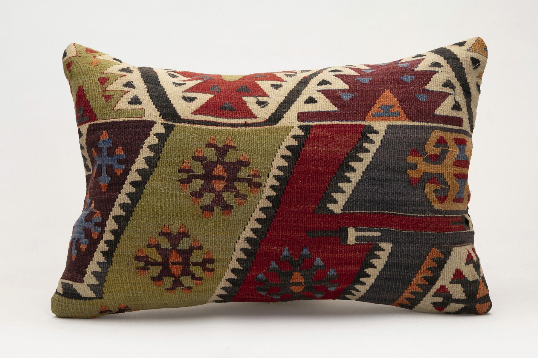 16x24 inches (40x60 cm) Kilim Pillow | KILIM WHOLESALE - Vintage Handmade Pillows - Vintage Handmade Kilim Rugs - It is 100% wool. Artistic and historical rugs. Old handwoven rugs. - Online hand woven rugs and kilim cushions sales. Shipping to a