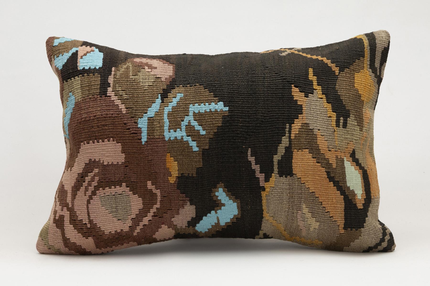 16x24 inches (40x60 cm) Kilim Pillow | KILIM WHOLESALE - Vintage Handmade Pillows - Vintage Handmade Kilim Rugs - It is 100% wool. Artistic and historical rugs. Old handwoven rugs. - Online hand woven rugs and kilim cushions sales. Shipping to a