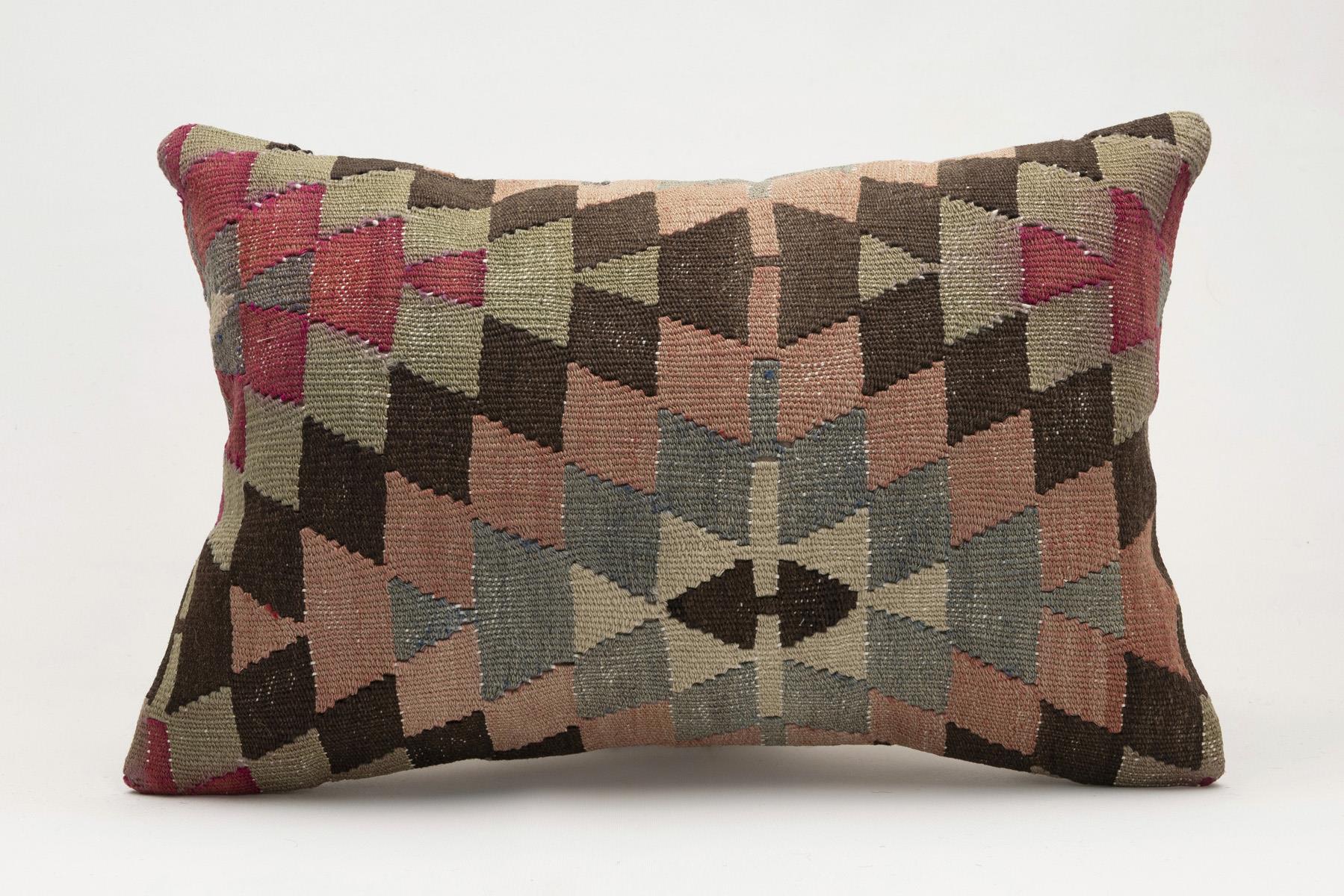 16x24 inches (40x60 cm) Kilim Pillow | KILIM WHOLESALE - Vintage Handmade Pillows - Vintage Handmade Kilim Rugs - It is 100% wool. Artistic and historical rugs. Old handwoven rugs. - Online hand woven rugs and kilim cushions sales. Shipping to a