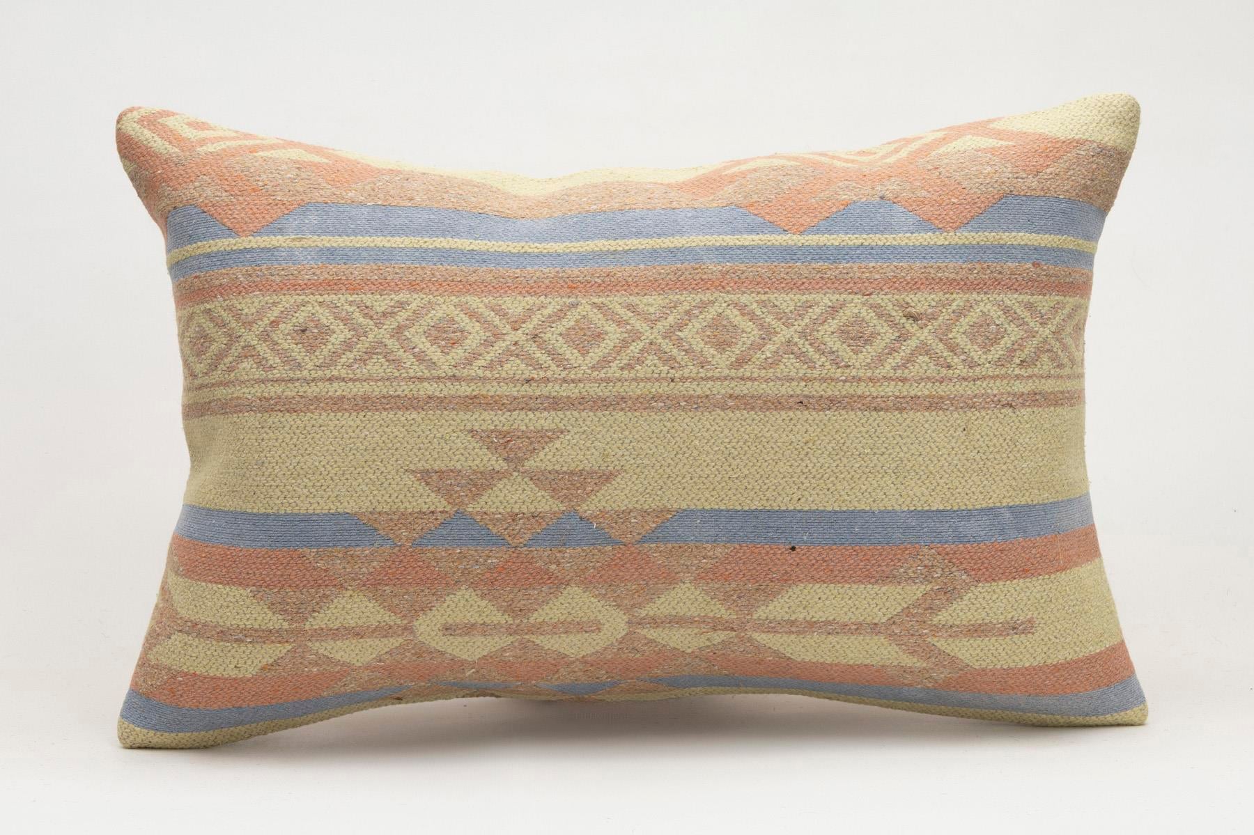 16x24 inches (40x60 cm) Kilim Pillow | KILIM WHOLESALE - Vintage Handmade Pillows - Vintage Handmade Kilim Rugs - It is 100% wool. Artistic and historical rugs. Old handwoven rugs. - Online hand woven rugs and kilim cushions sales. Shipping to a