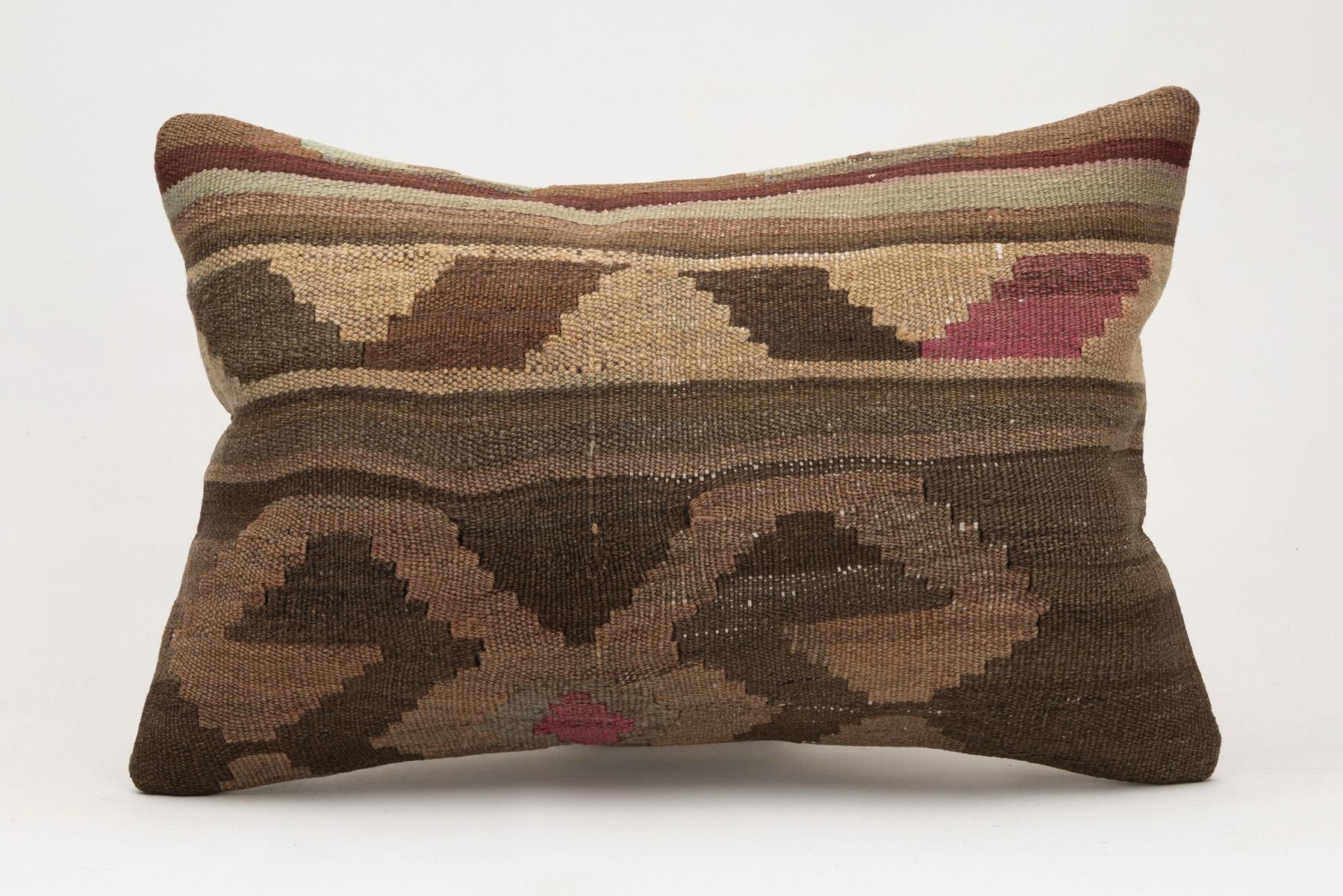 16x24 inches (40x60 cm) Kilim Pillow | KILIM WHOLESALE - Vintage Handmade Pillows - Vintage Handmade Kilim Rugs - It is 100% wool. Artistic and historical rugs. Old handwoven rugs. - Online hand woven rugs and kilim cushions sales. Shipping to a