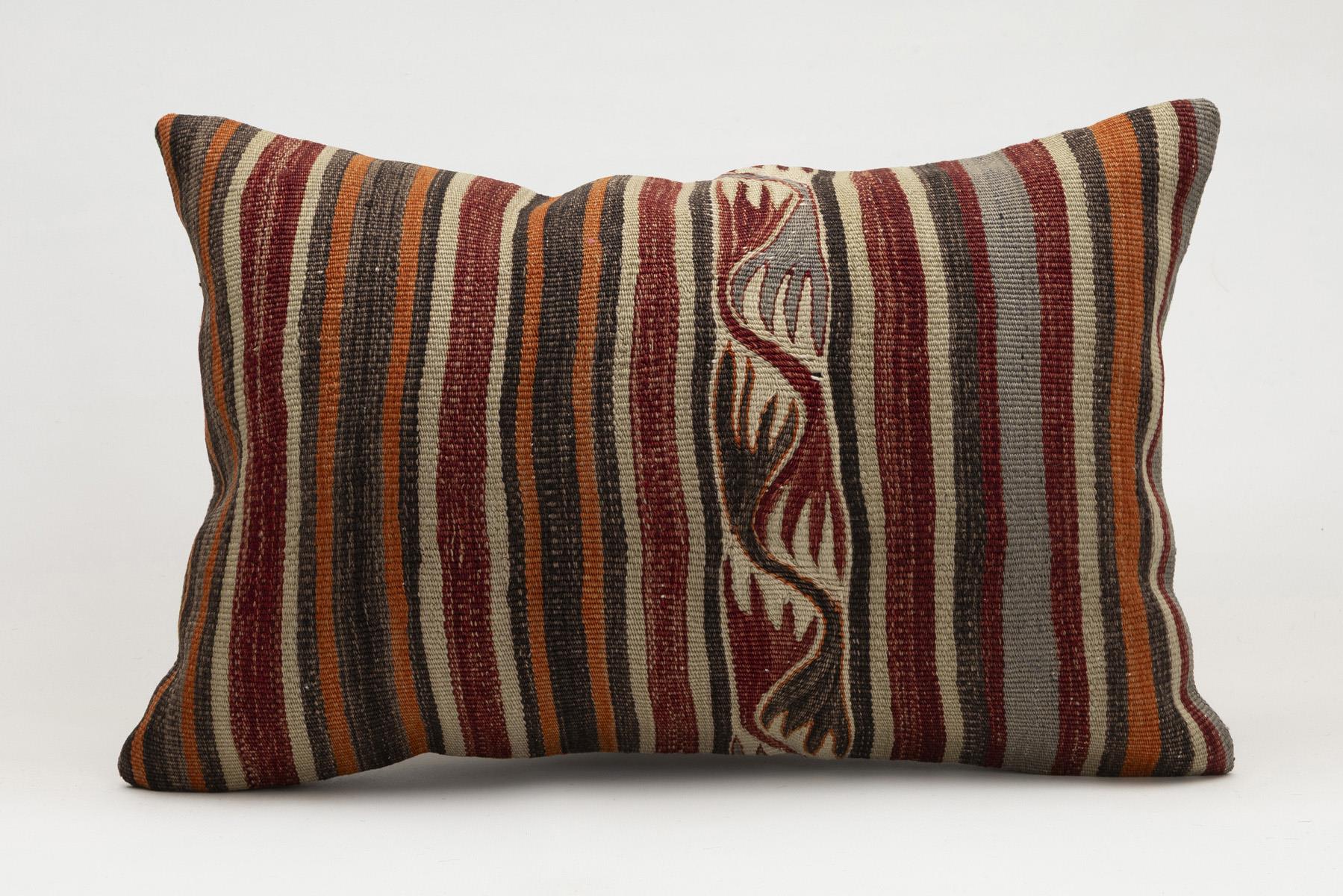 16x24 inches (40x60 cm) Kilim Pillow | KILIM WHOLESALE - Vintage Handmade Pillows - Vintage Handmade Kilim Rugs - It is 100% wool. Artistic and historical rugs. Old handwoven rugs. - Online hand woven rugs and kilim cushions sales. Shipping to a