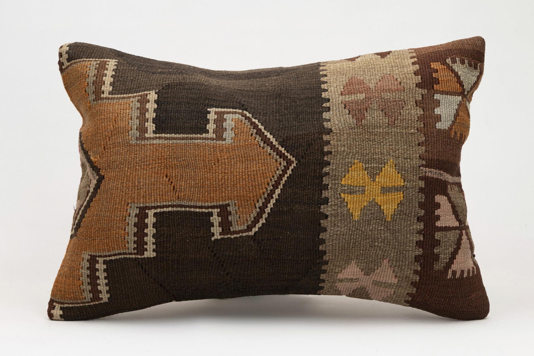 16x24 inches (40x60 cm) Kilim Pillow | KILIM WHOLESALE - Vintage Handmade Pillows - Vintage Handmade Kilim Rugs - It is 100% wool. Artistic and historical rugs. Old handwoven rugs. - Online hand woven rugs and kilim cushions sales. Shipping to a