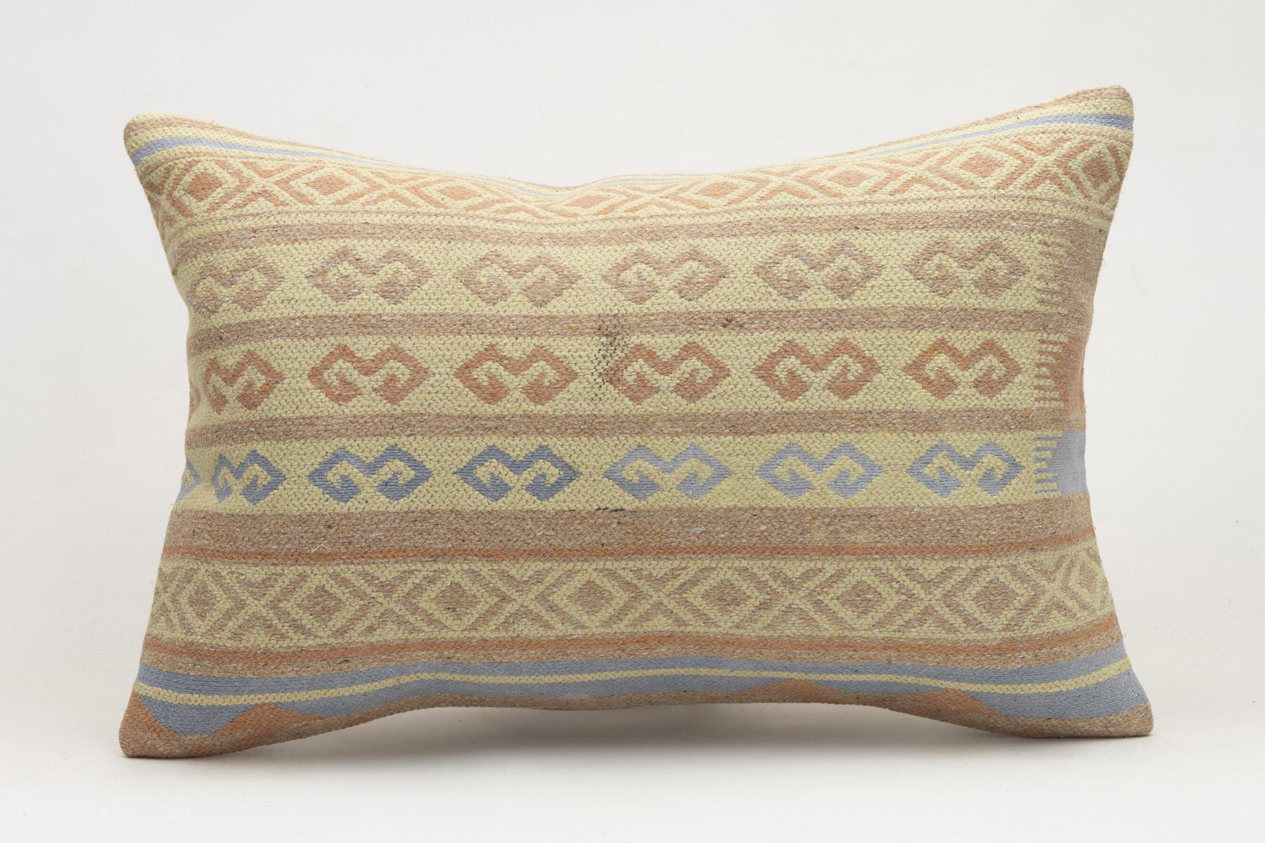 16x24 inches (40x60 cm) Kilim Pillow | KILIM WHOLESALE - Vintage Handmade Pillows - Vintage Handmade Kilim Rugs - It is 100% wool. Artistic and historical rugs. Old handwoven rugs. - Online hand woven rugs and kilim cushions sales. Shipping to a