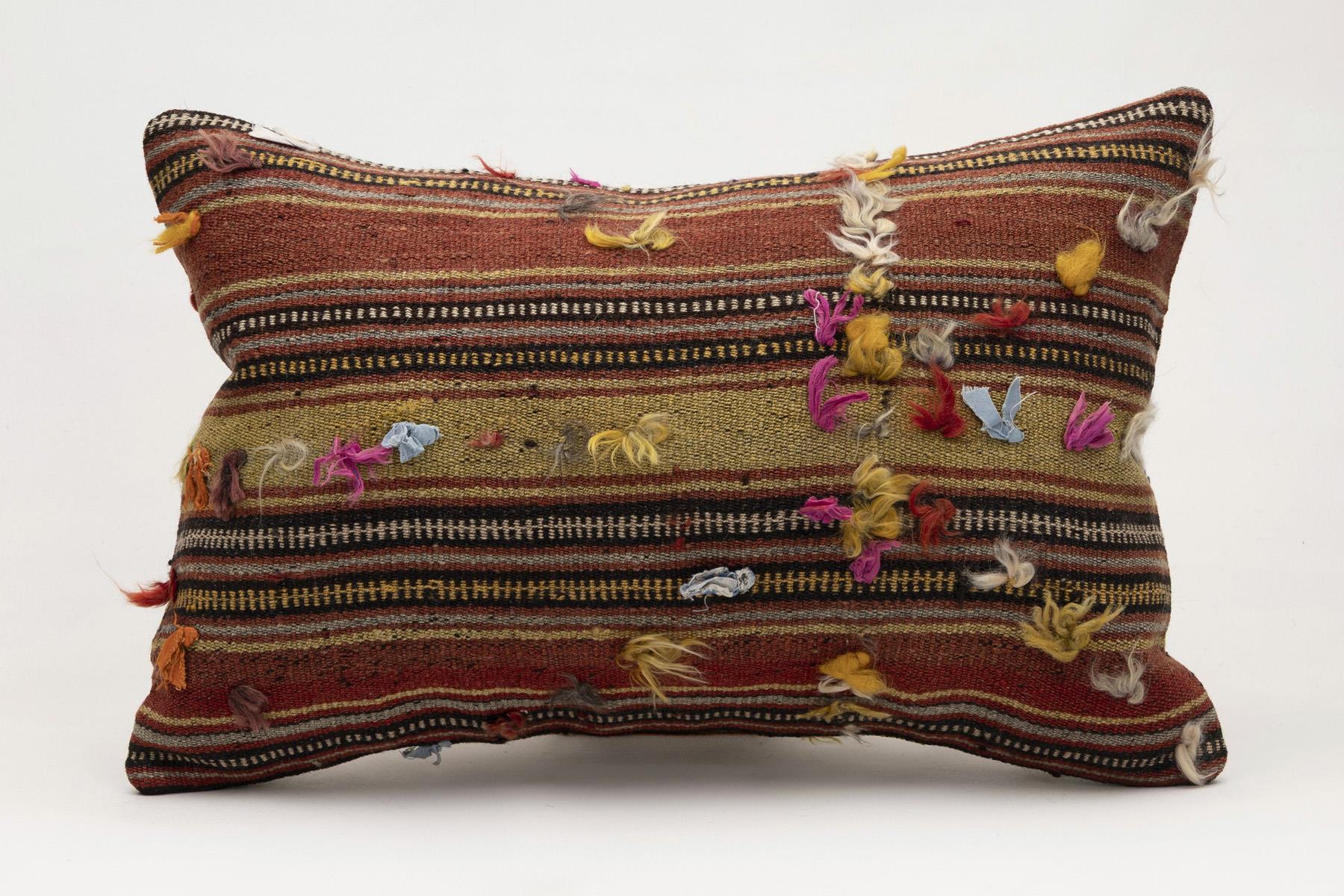 16x24 inches (40x60 cm) Kilim Pillow | KILIM WHOLESALE - Vintage Handmade Pillows - Vintage Handmade Kilim Rugs - It is 100% wool. Artistic and historical rugs. Old handwoven rugs. - Online hand woven rugs and kilim cushions sales. Shipping to a