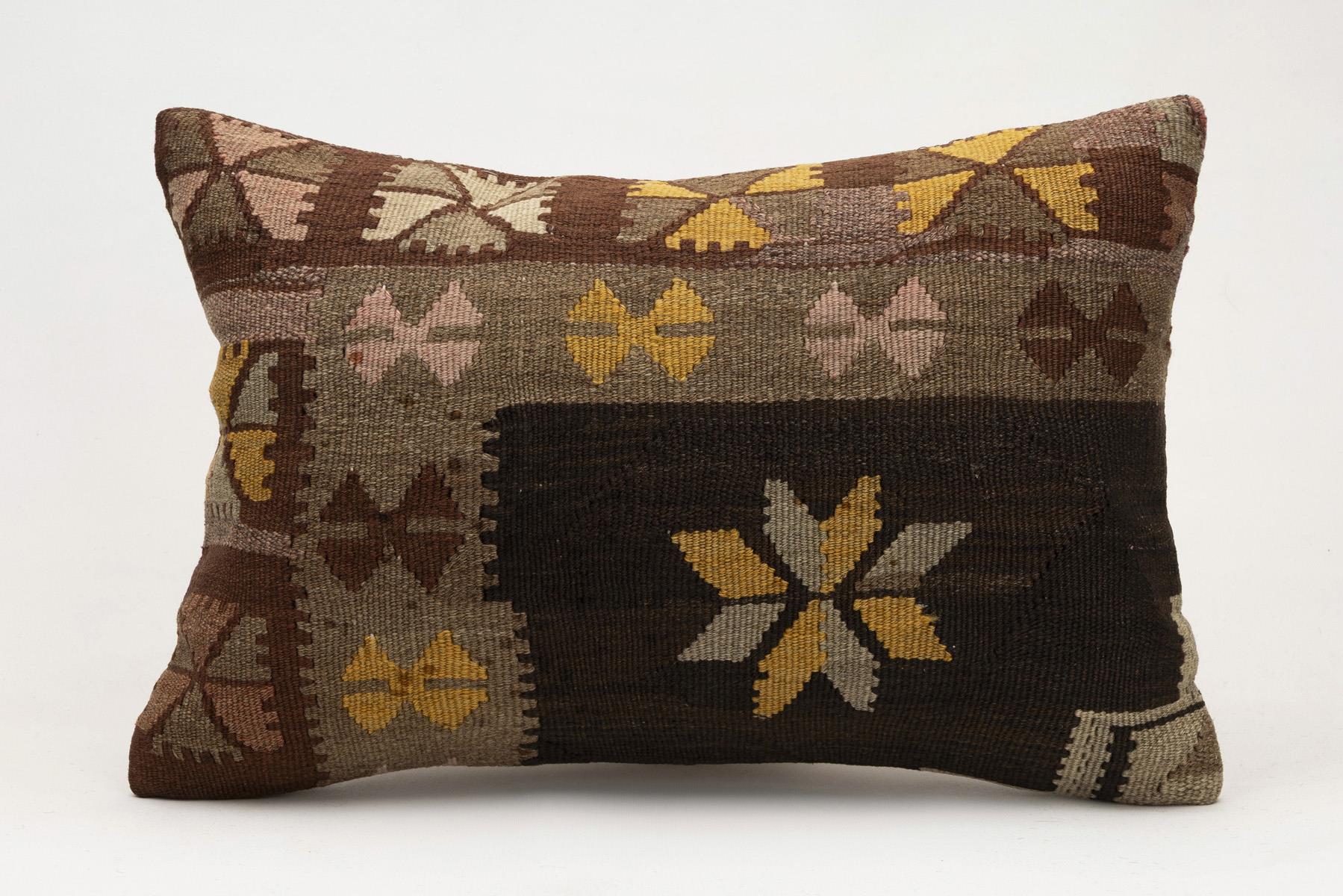 16x24 inches (40x60 cm) Kilim Pillow | KILIM WHOLESALE - Vintage Handmade Pillows - Vintage Handmade Kilim Rugs - It is 100% wool. Artistic and historical rugs. Old handwoven rugs. - Online hand woven rugs and kilim cushions sales. Shipping to a