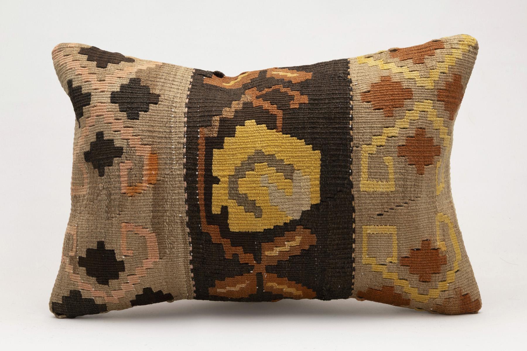 16x24 inches (40x60 cm) Kilim Pillow | KILIM WHOLESALE - Vintage Handmade Pillows - Vintage Handmade Kilim Rugs - It is 100% wool. Artistic and historical rugs. Old handwoven rugs. - Online hand woven rugs and kilim cushions sales. Shipping to a