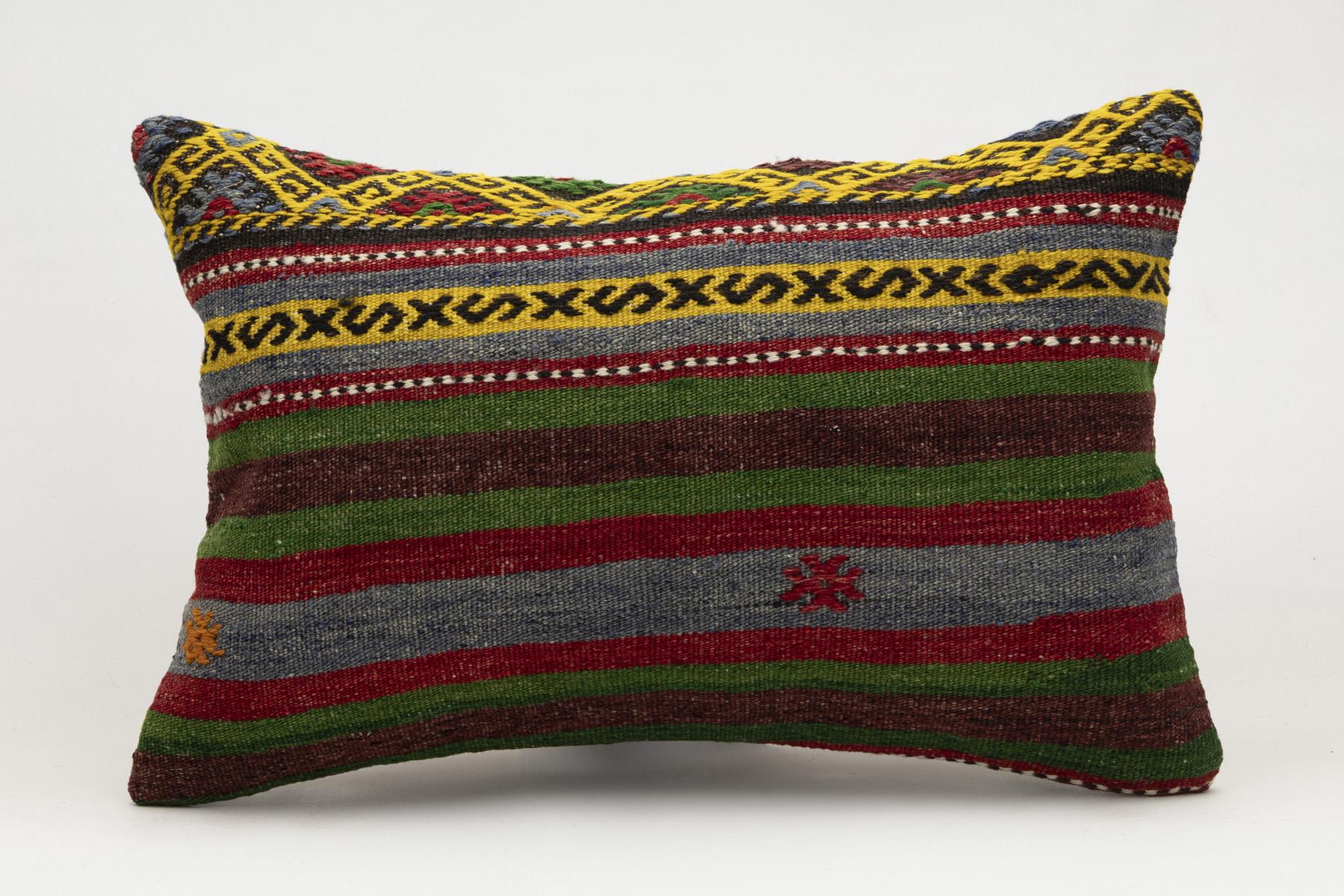 16x24 inches (40x60 cm) Kilim Pillow | KILIM WHOLESALE - Vintage Handmade Pillows - Vintage Handmade Kilim Rugs - It is 100% wool. Artistic and historical rugs. Old handwoven rugs. - Online hand woven rugs and kilim cushions sales. Shipping to a