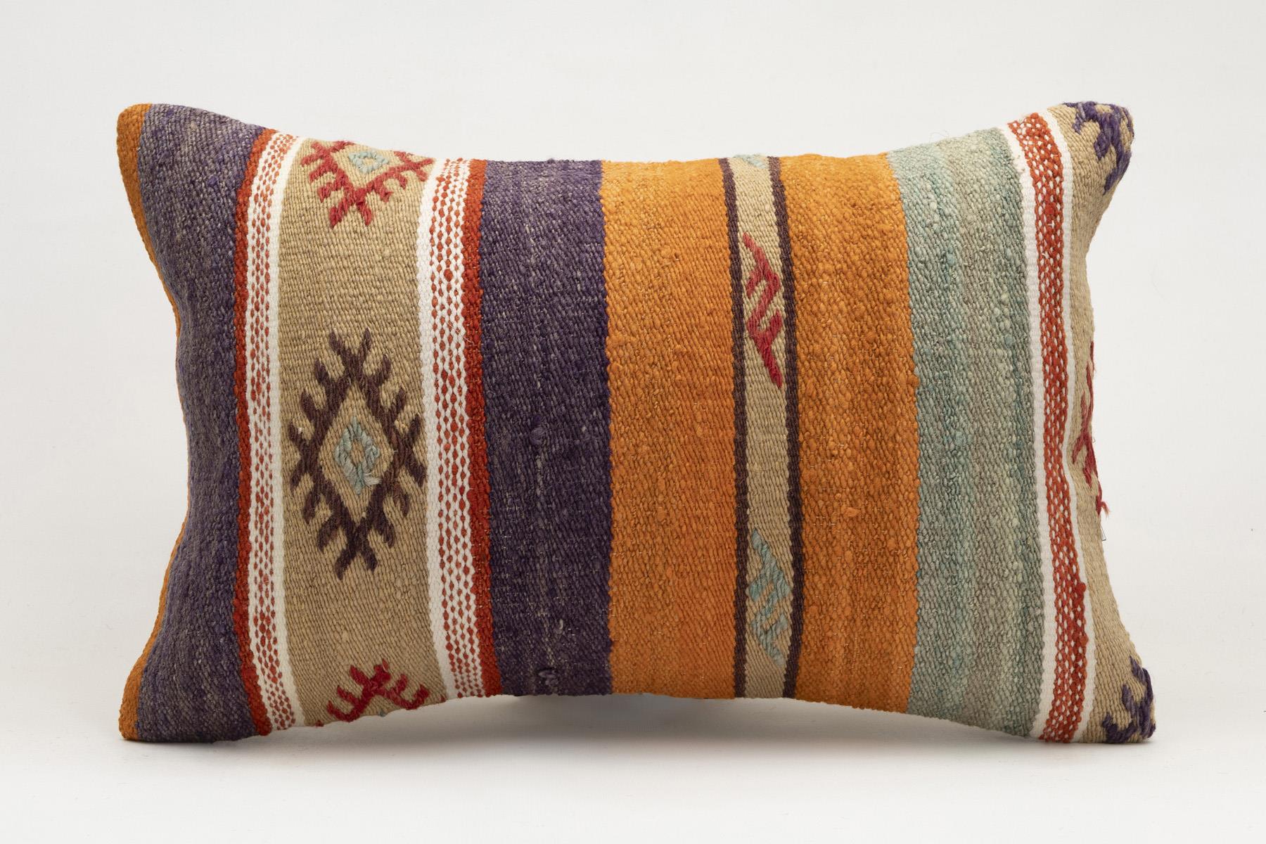 16x24 inches (40x60 cm) Kilim Pillow | KILIM WHOLESALE - Vintage Handmade Pillows - Vintage Handmade Kilim Rugs - It is 100% wool. Artistic and historical rugs. Old handwoven rugs. - Online hand woven rugs and kilim cushions sales. Shipping to a