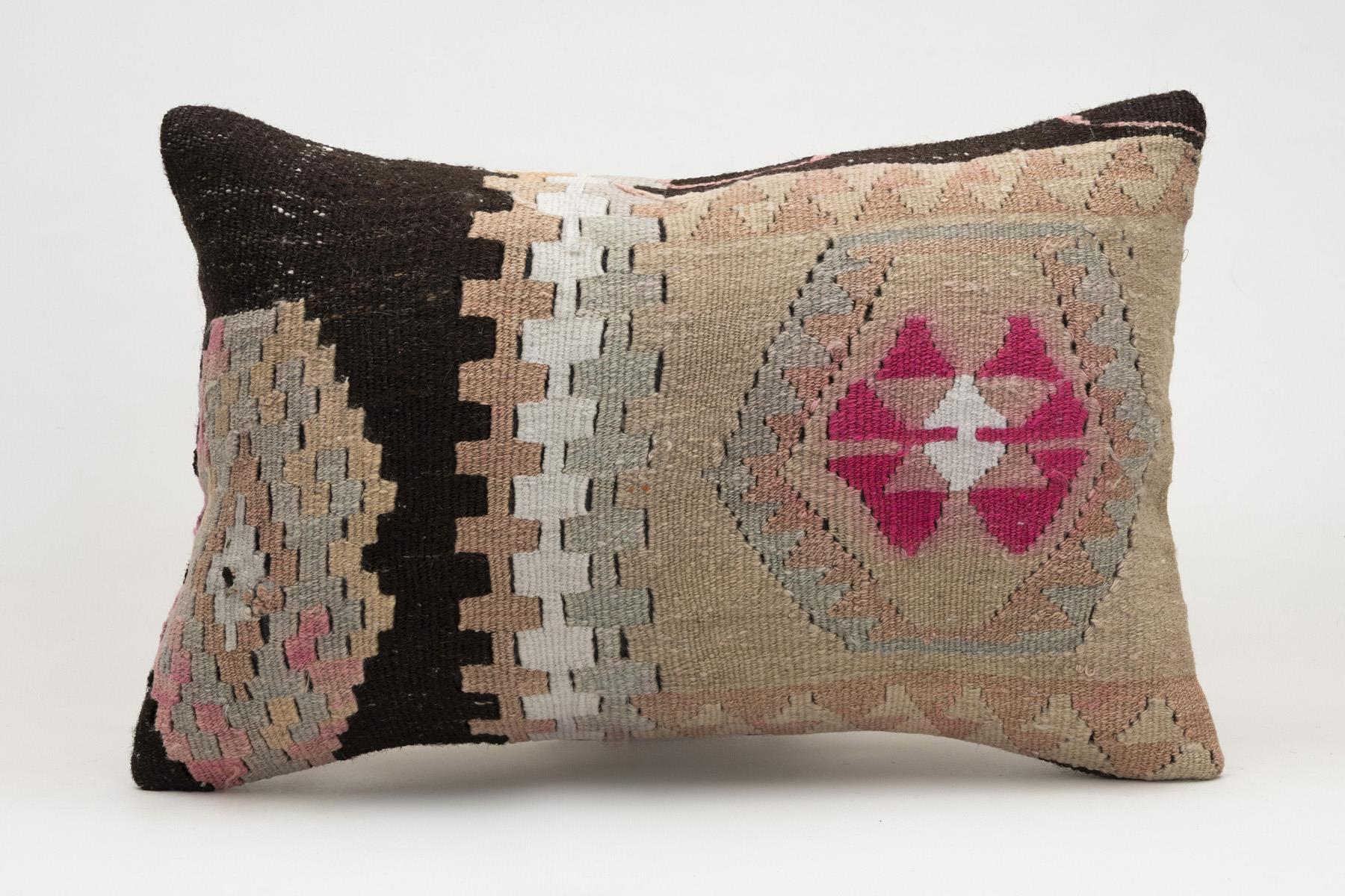 16x24 inches (40x60 cm) Kilim Pillow | KILIM WHOLESALE - Vintage Handmade Pillows - Vintage Handmade Kilim Rugs - It is 100% wool. Artistic and historical rugs. Old handwoven rugs. - Online hand woven rugs and kilim cushions sales. Shipping to a