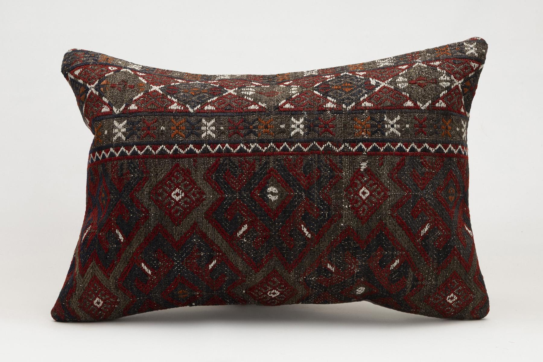 16x24 inches (40x60 cm) Kilim Pillow | KILIM WHOLESALE - Vintage Handmade Pillows - Vintage Handmade Kilim Rugs - It is 100% wool. Artistic and historical rugs. Old handwoven rugs. - Online hand woven rugs and kilim cushions sales. Shipping to a
