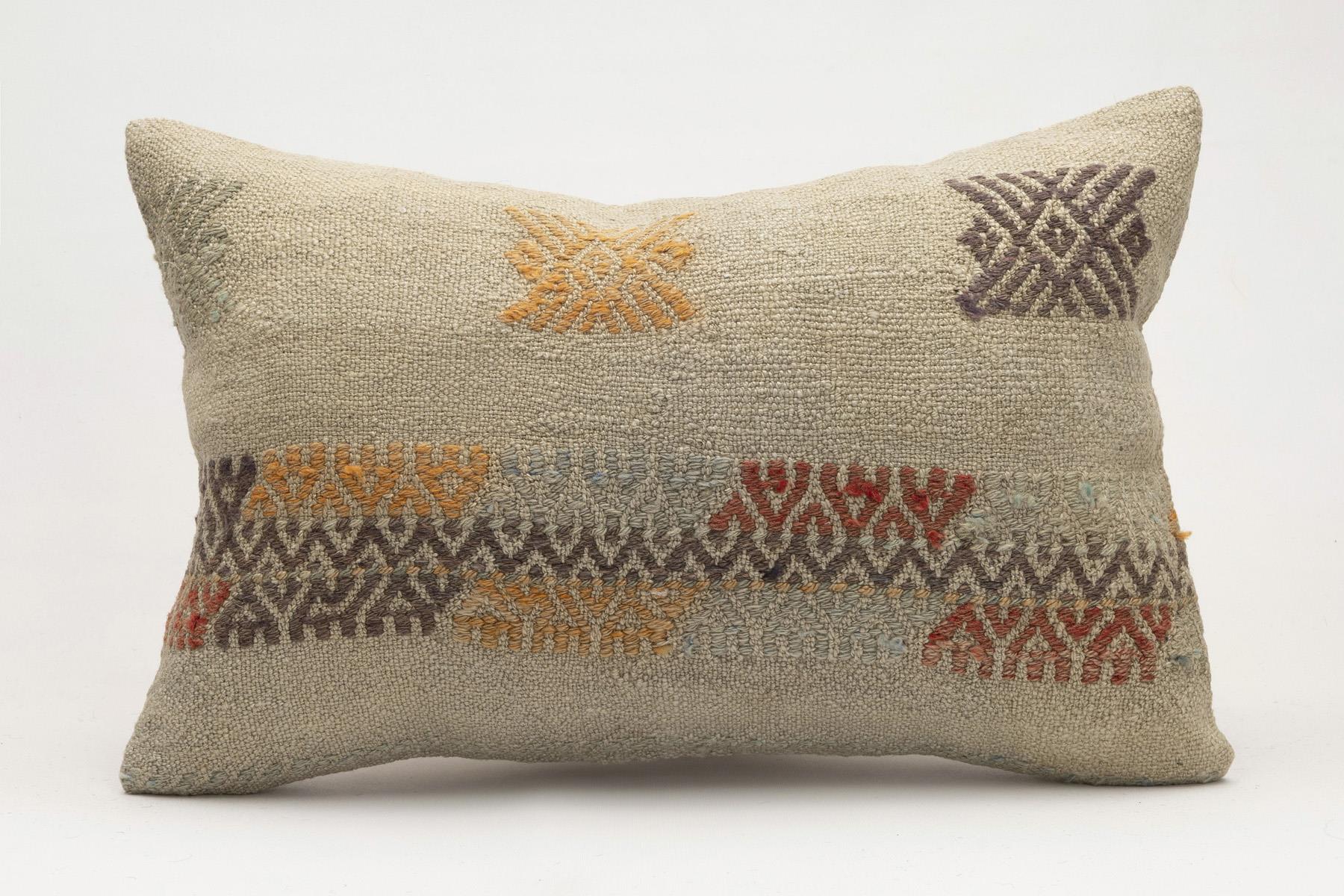 16x24 inches (40x60 cm) Kilim Pillow | KILIM WHOLESALE - Vintage Handmade Pillows - Vintage Handmade Kilim Rugs - It is 100% wool. Artistic and historical rugs. Old handwoven rugs. - Online hand woven rugs and kilim cushions sales. Shipping to a