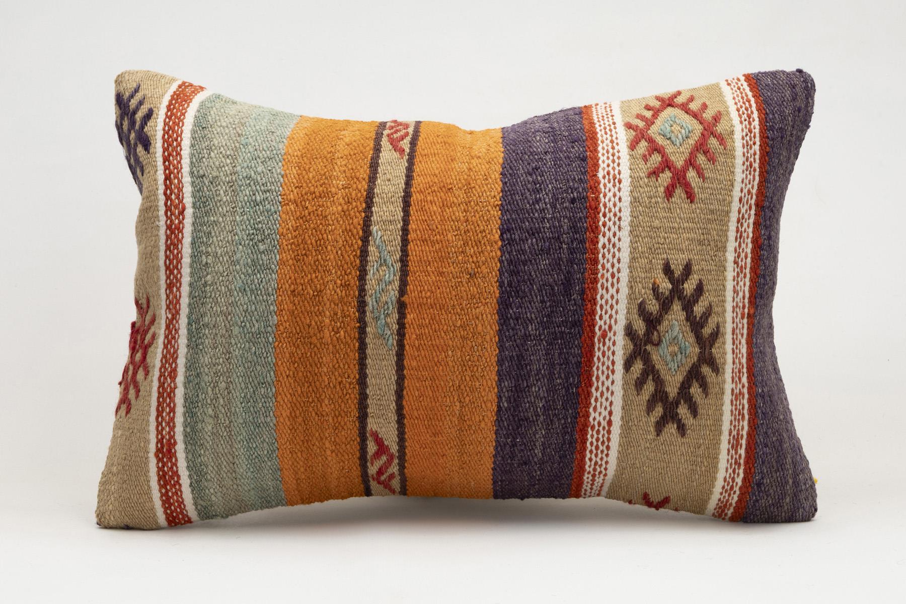 16x24 inches (40x60 cm) Kilim Pillow | KILIM WHOLESALE - Vintage Handmade Pillows - Vintage Handmade Kilim Rugs - It is 100% wool. Artistic and historical rugs. Old handwoven rugs. - Online hand woven rugs and kilim cushions sales. Shipping to a