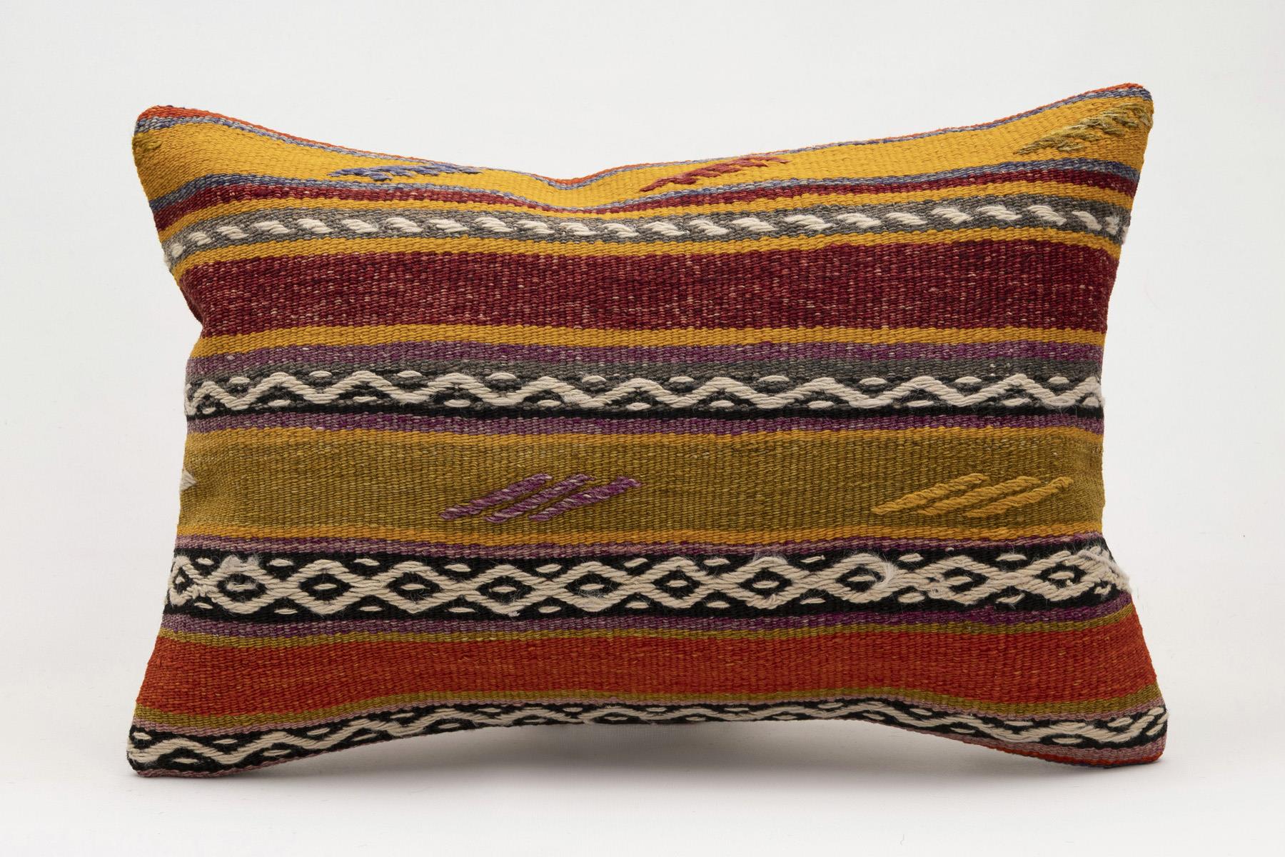 16x24 inches (40x60 cm) Kilim Pillow | KILIM WHOLESALE - Vintage Handmade Pillows - Vintage Handmade Kilim Rugs - It is 100% wool. Artistic and historical rugs. Old handwoven rugs. - Online hand woven rugs and kilim cushions sales. Shipping to a