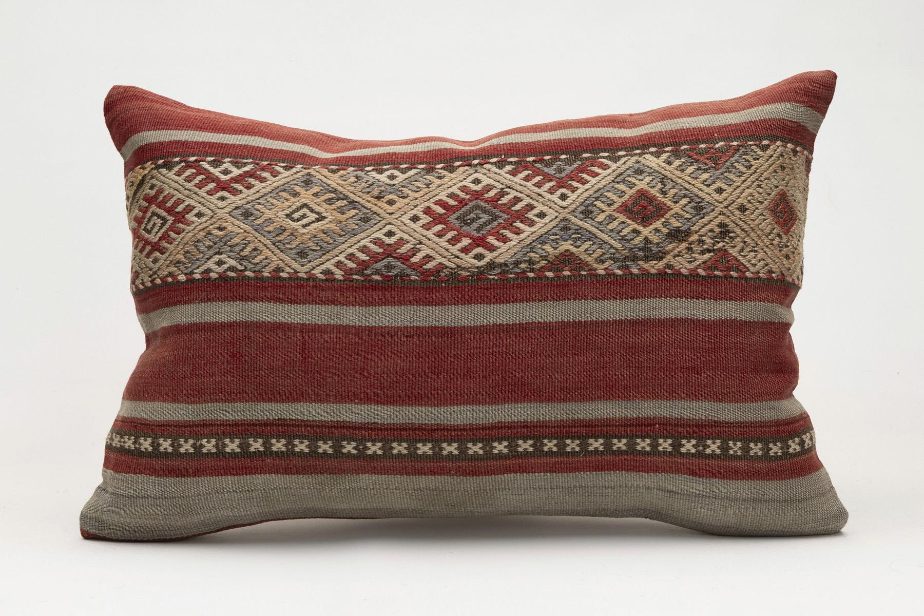 16x24 inches (40x60 cm) Kilim Pillow | KILIM WHOLESALE - Vintage Handmade Pillows - Vintage Handmade Kilim Rugs - It is 100% wool. Artistic and historical rugs. Old handwoven rugs. - Online hand woven rugs and kilim cushions sales. Shipping to a