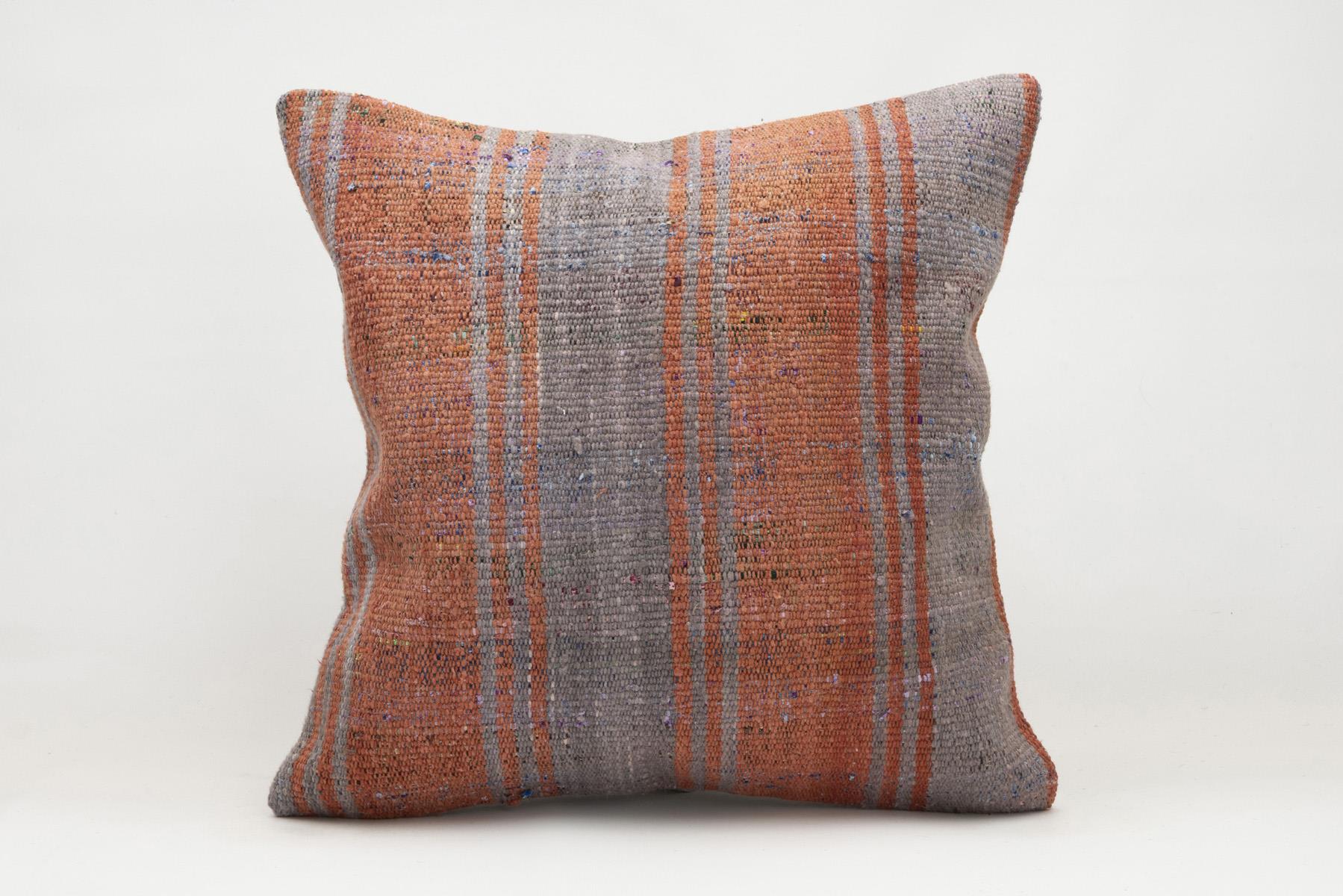 20x20 inches (50x50 cm) Kilim Pillow | KILIM WHOLESALE - Vintage Handmade Pillows - Vintage Handmade Kilim Rugs - It is 100% wool. Artistic and historical rugs. Old handwoven rugs. - Online hand woven rugs and kilim cushions sales. Shipping to a