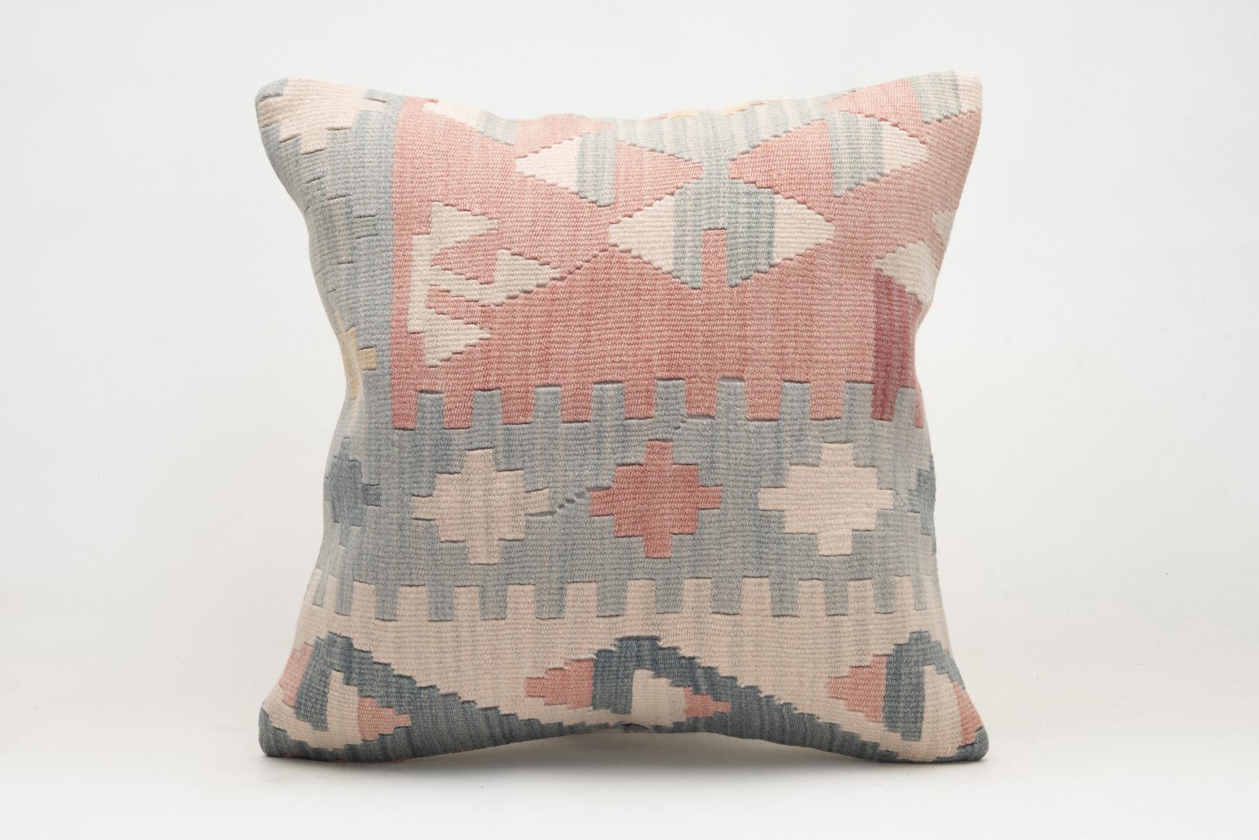 20x20 inches (50x50 cm) Kilim Pillow | KILIM WHOLESALE - Vintage Handmade Pillows - Vintage Handmade Kilim Rugs - It is 100% wool. Artistic and historical rugs. Old handwoven rugs. - Online hand woven rugs and kilim cushions sales. Shipping to a