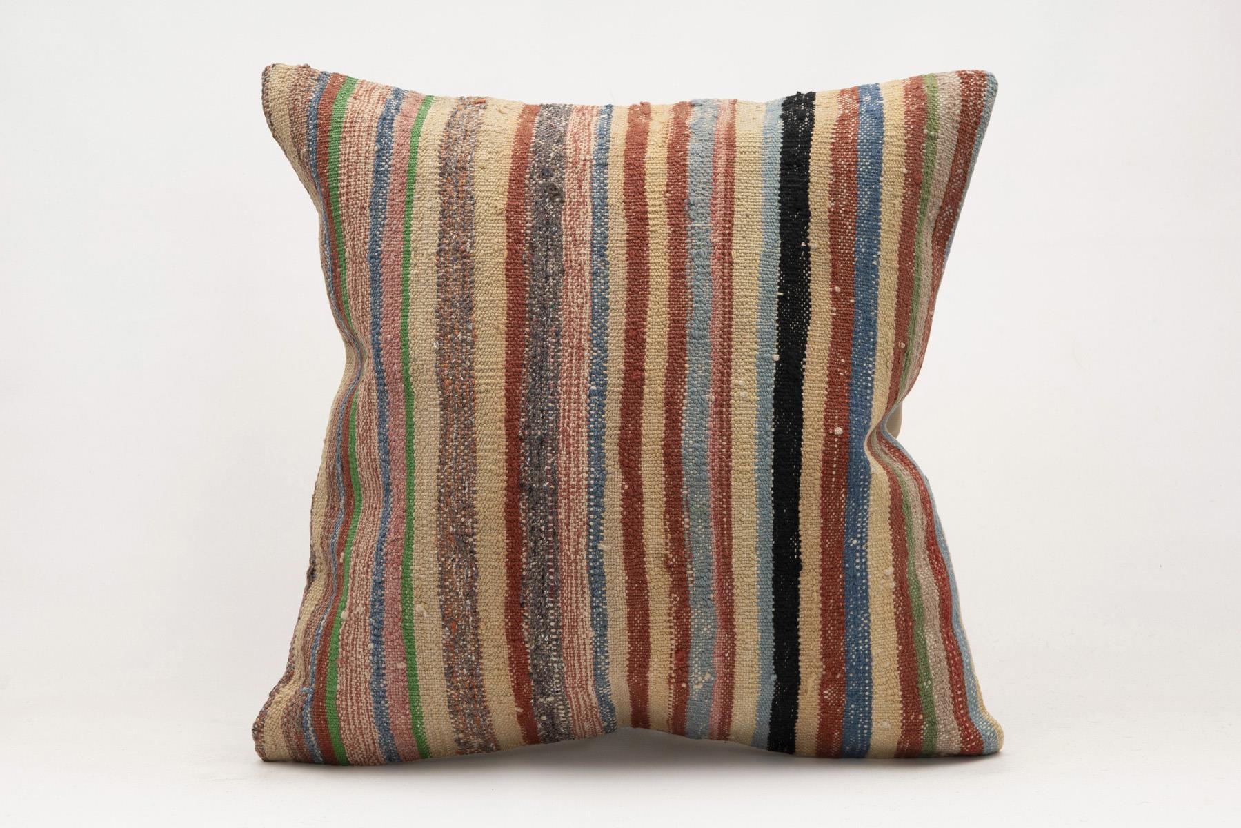 20x20 inches (50x50 cm) Kilim Pillow | KILIM WHOLESALE - Vintage Handmade Pillows - Vintage Handmade Kilim Rugs - It is 100% wool. Artistic and historical rugs. Old handwoven rugs. - Online hand woven rugs and kilim cushions sales. Shipping to a