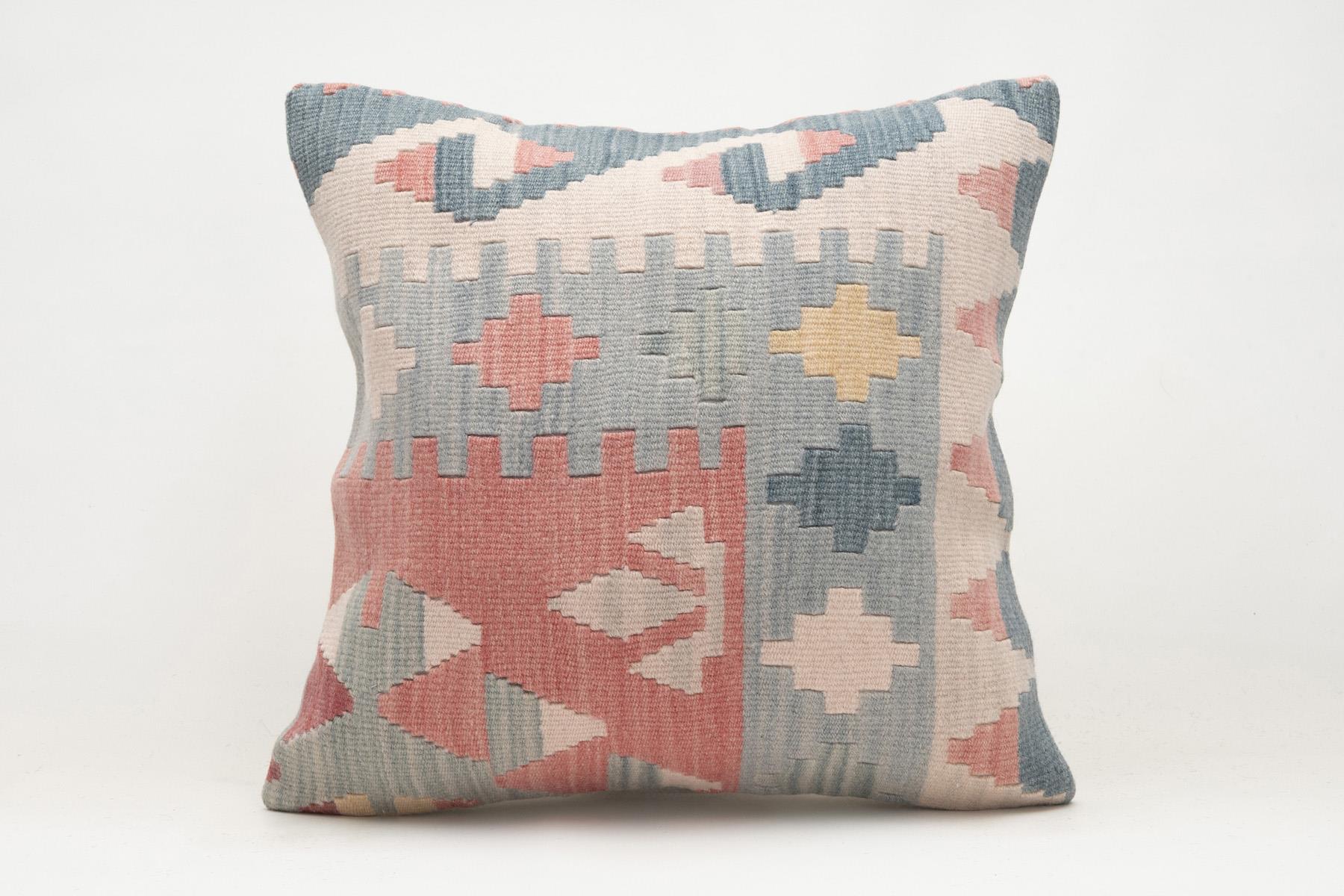 20x20 inches (50x50 cm) Kilim Pillow | KILIM WHOLESALE - Vintage Handmade Pillows - Vintage Handmade Kilim Rugs - It is 100% wool. Artistic and historical rugs. Old handwoven rugs. - Online hand woven rugs and kilim cushions sales. Shipping to a