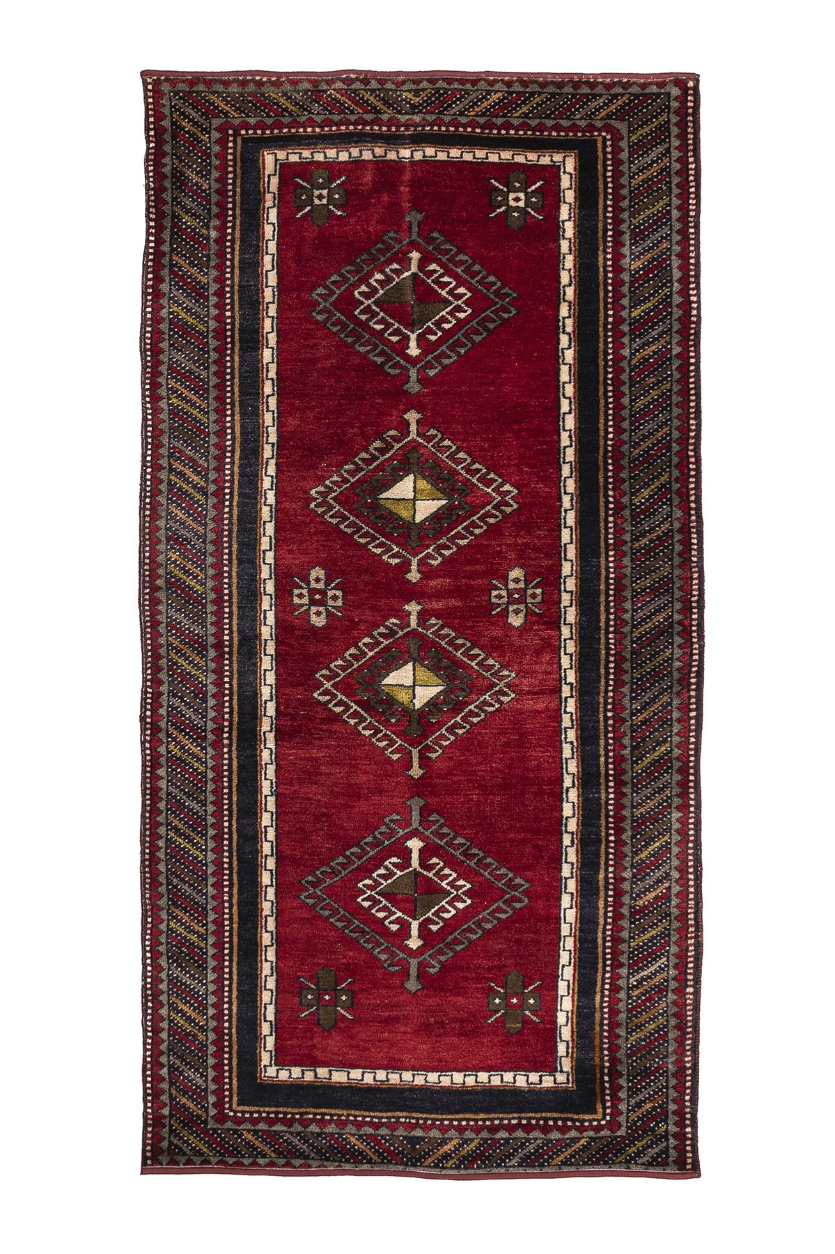 Sivas Kilim Rug (2.5 x 6.6 ft) | KILIM WHOLESALE - Vintage Handmade Pillows - Vintage Handmade Kilim Rugs - It is 100% wool. Artistic and historical rugs. Old handwoven rugs. - Online hand woven rugs and kilim cushions sales. Shipping to all ove
